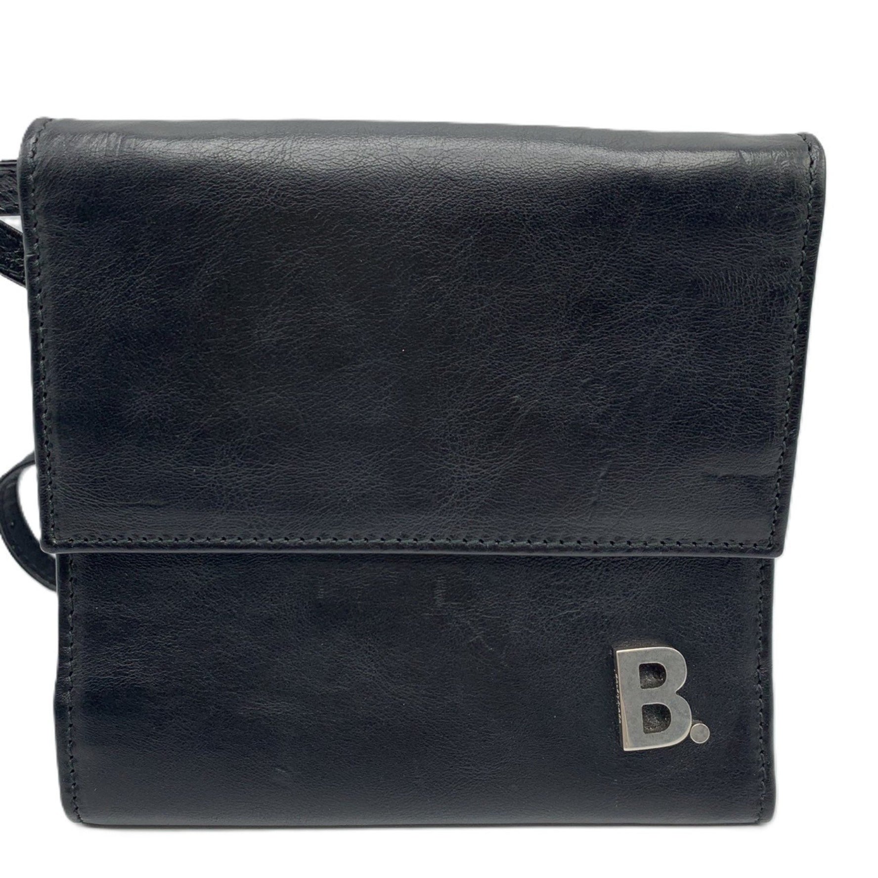 Balenciaga Shoulder Wallet Tri-fold Leather