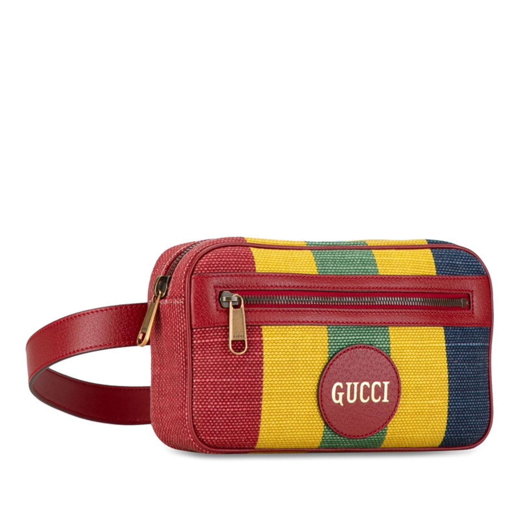 Gucci Baiadera Body Bag Waist Red Multicolor Canvas Leather
