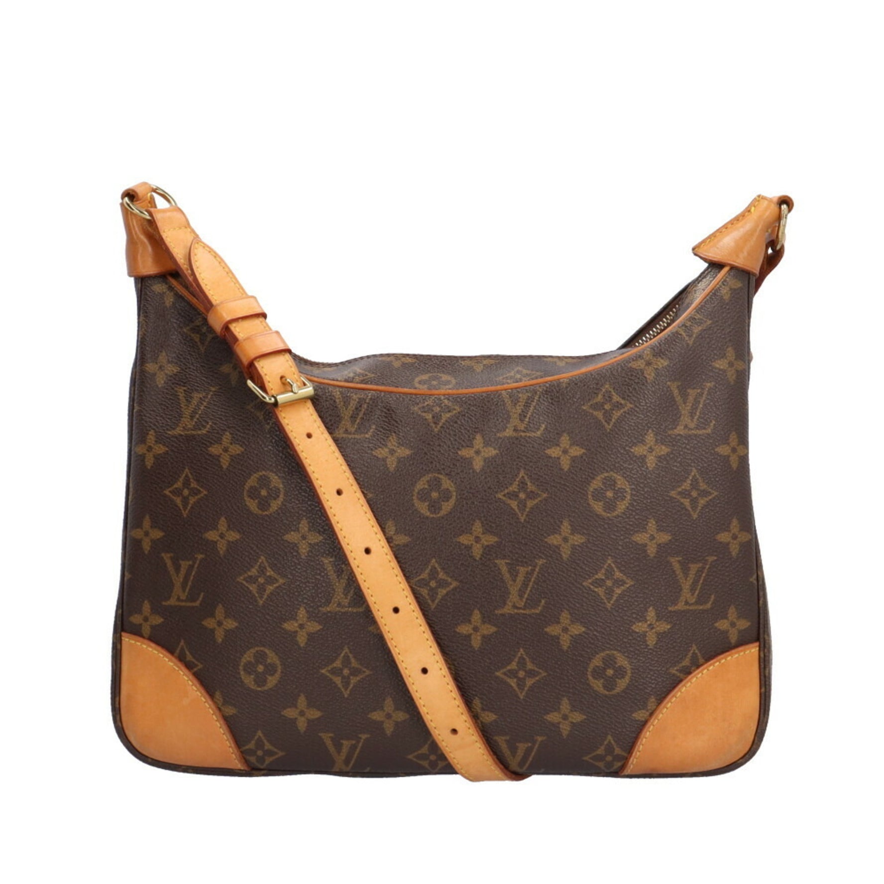 Louis Vuitton Boulogne 30 Monogram Shoulder Bag Canvas Brown
