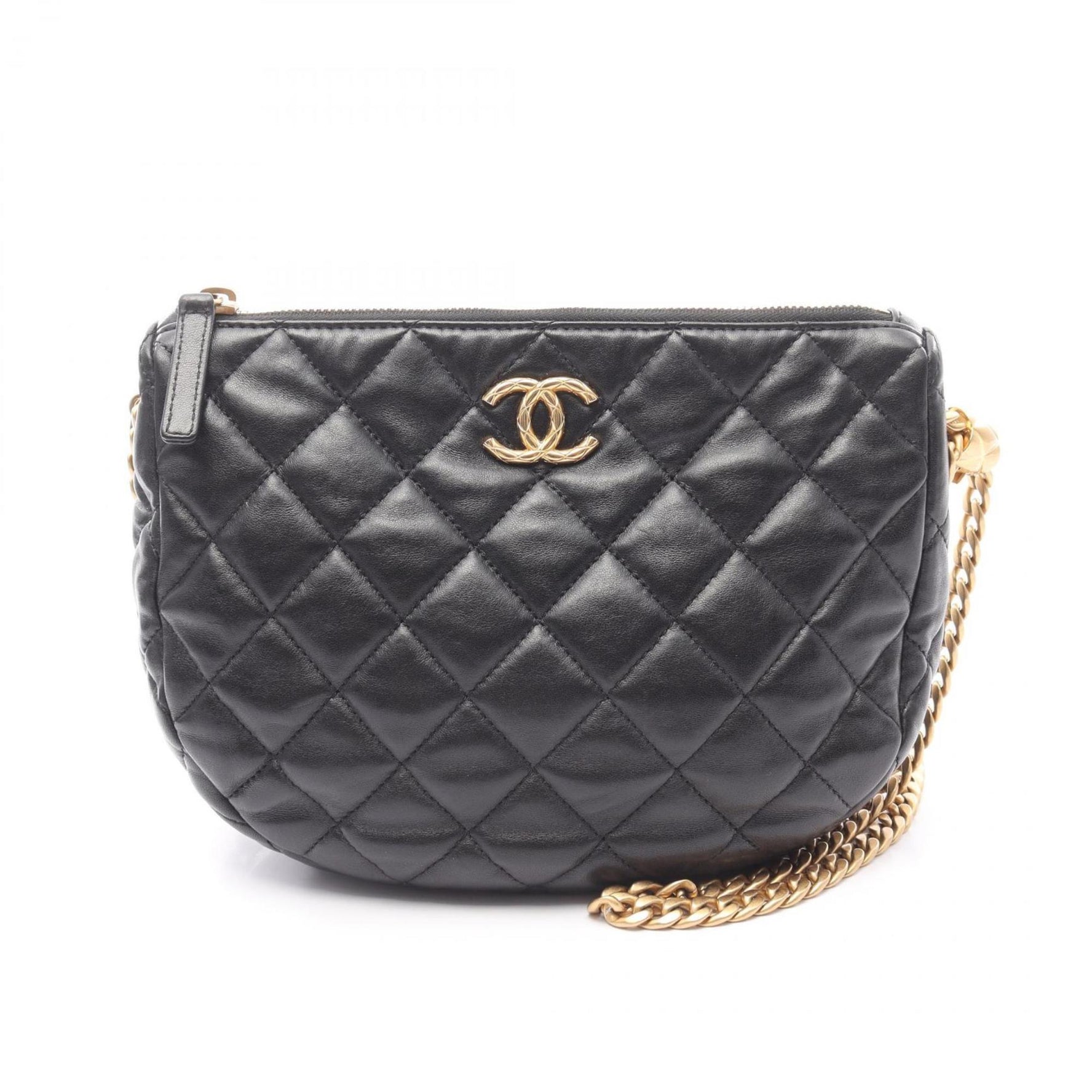 CHANEL Matelasse Small Hobo Bag Shoulder in Lambskin Leather