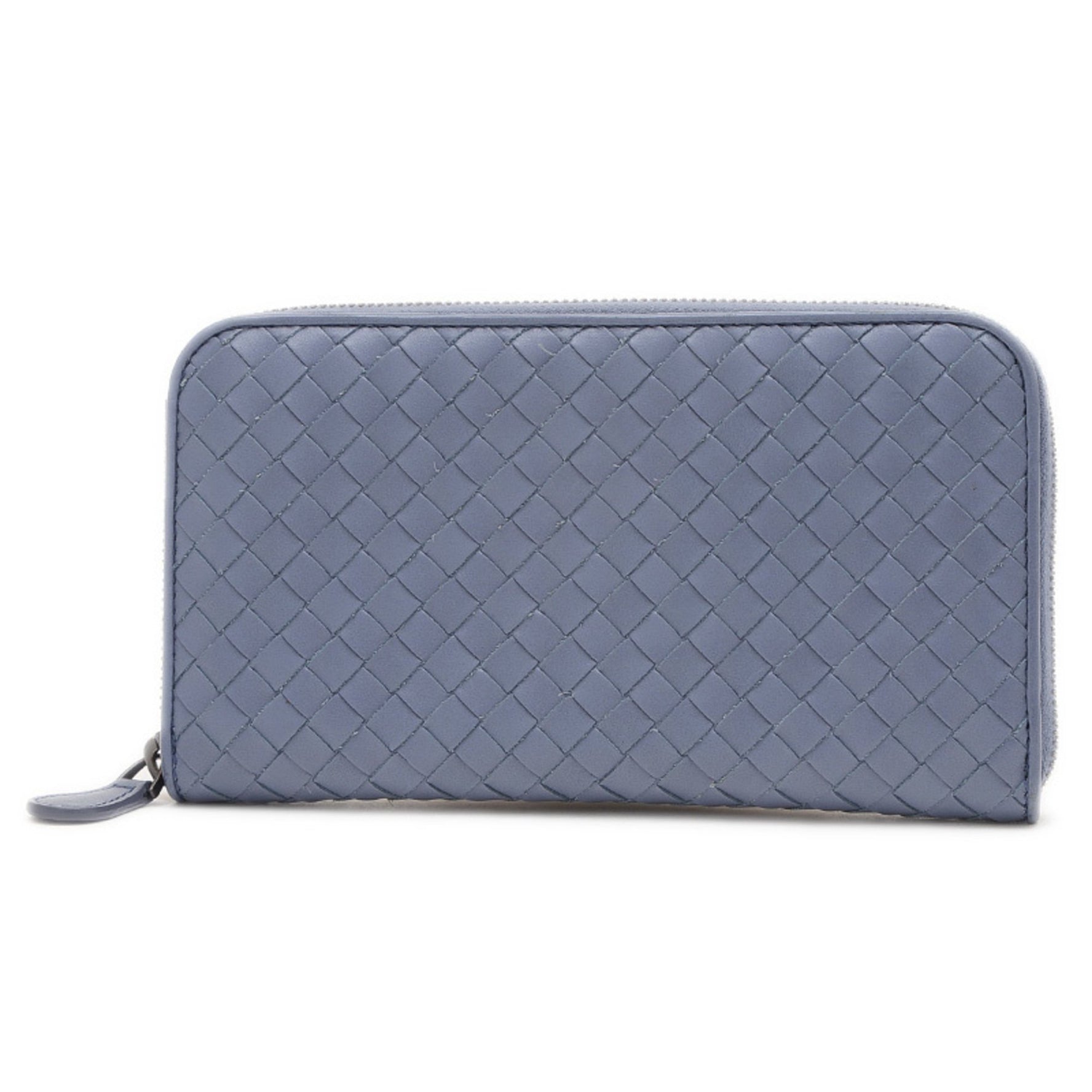 Bottega Veneta Intrecciato Round Zip Long Wallet in Leather