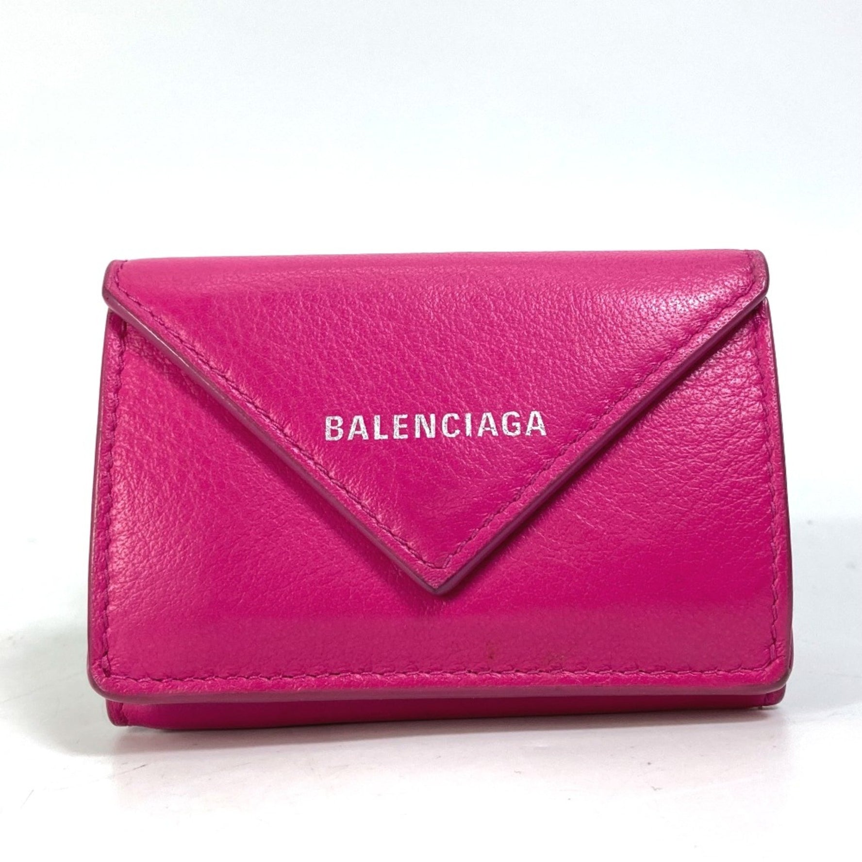 Balenciaga logo Compact wallet Trifold wallet White