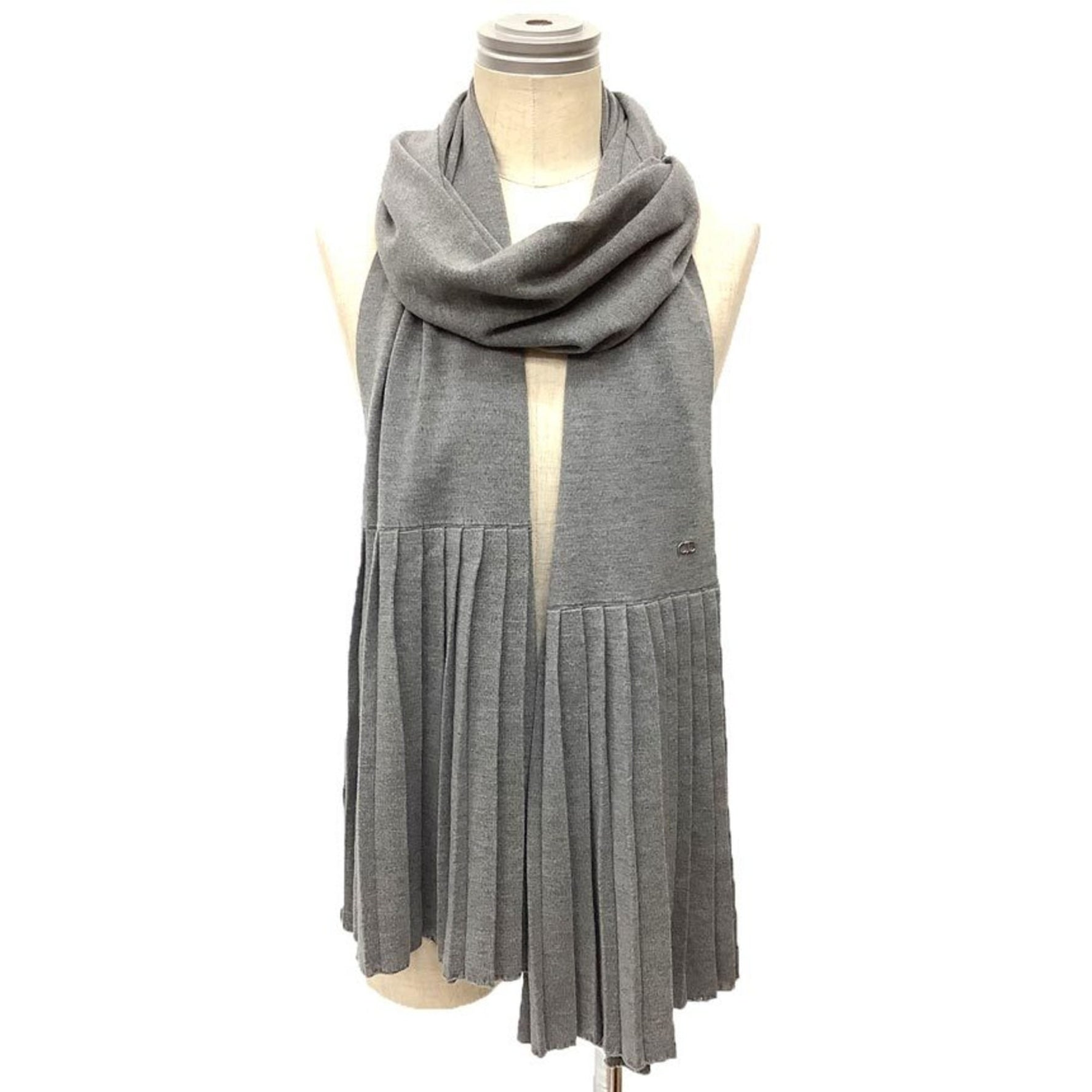 Christian Dior Wool Scarf Grey