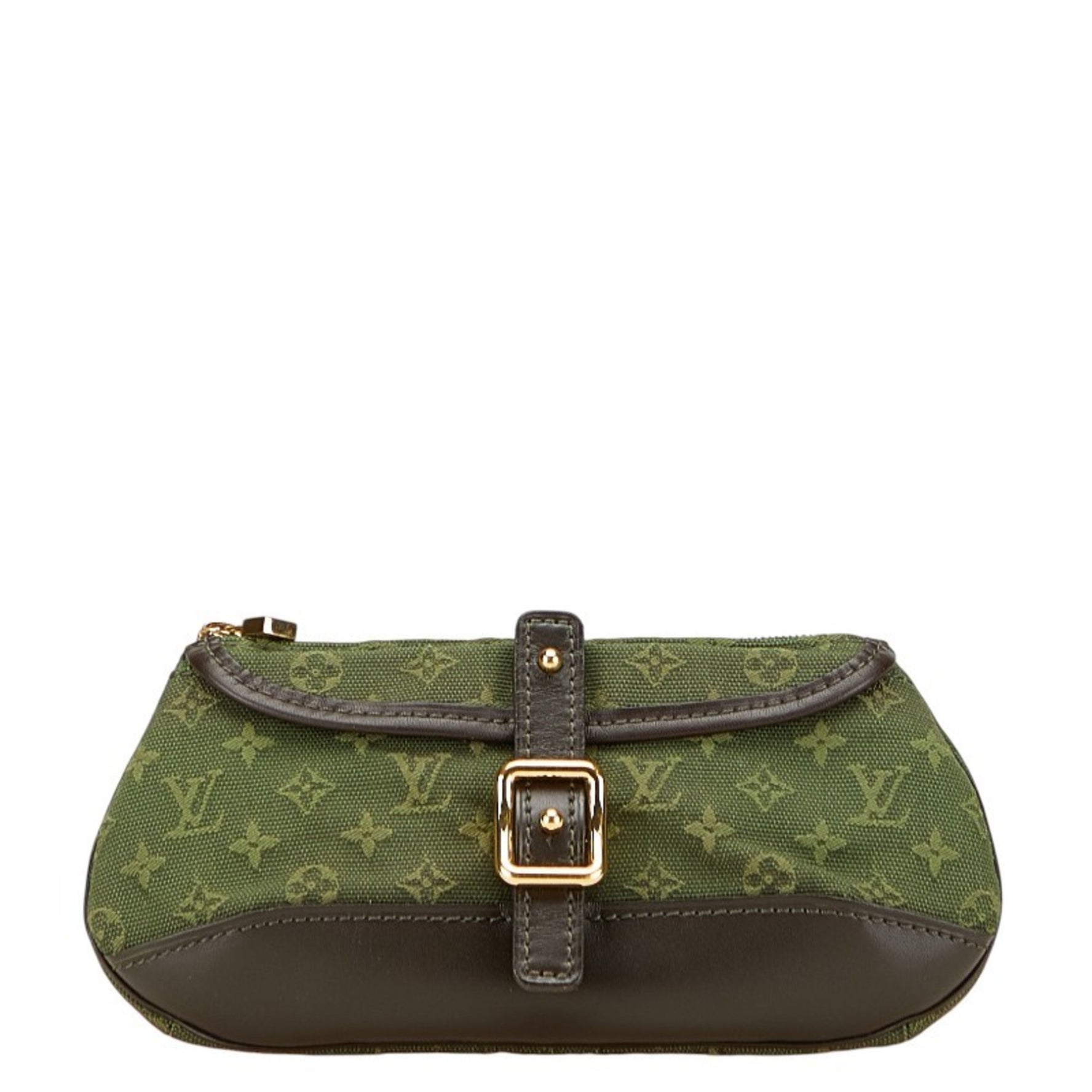 Louis Vuitton Monogram Minilan Anne Sophie Pouch Khaki Brown Canvas Leather LOUIS VUITTON