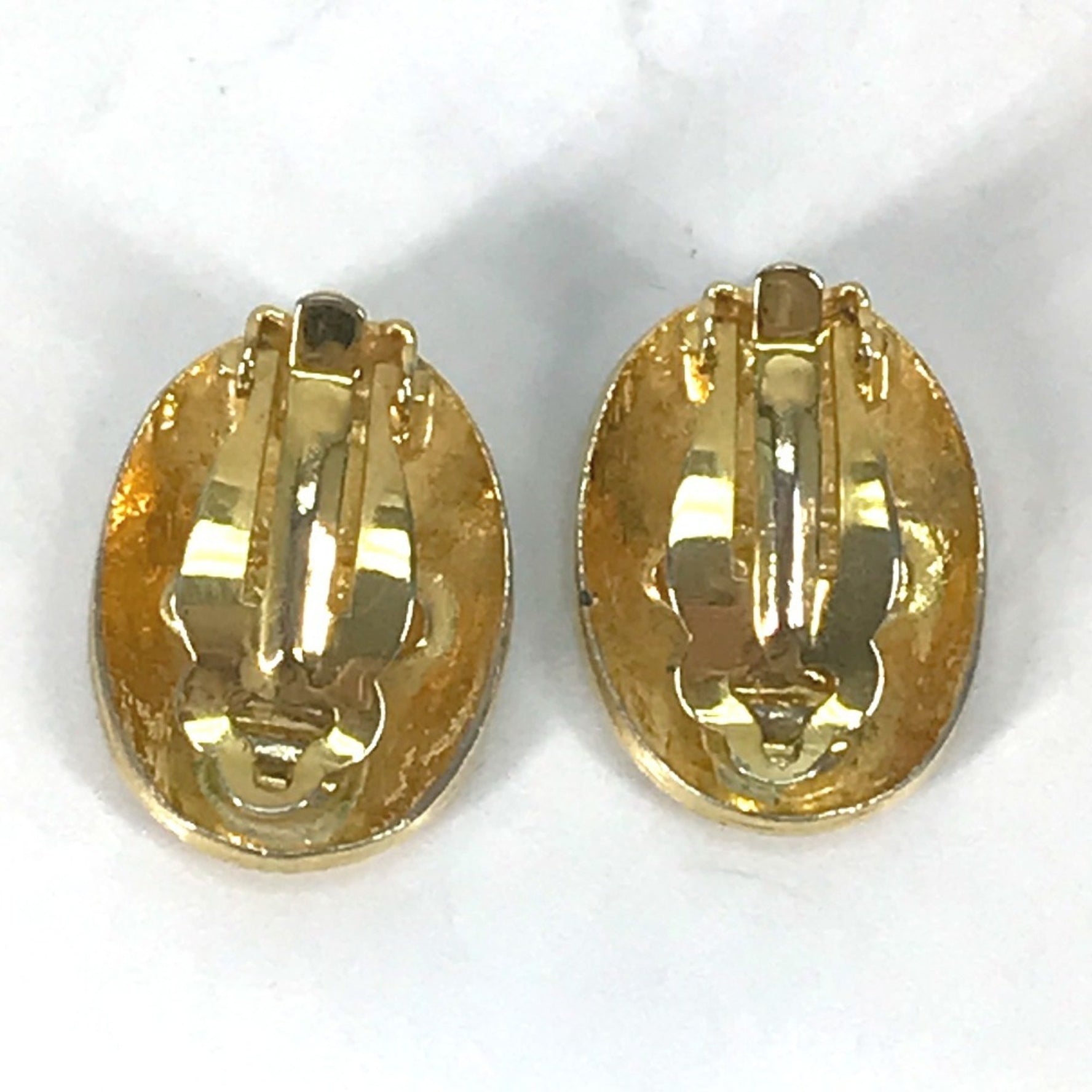 CHANEL Vintage CC Coco Mark Earrings, Metal