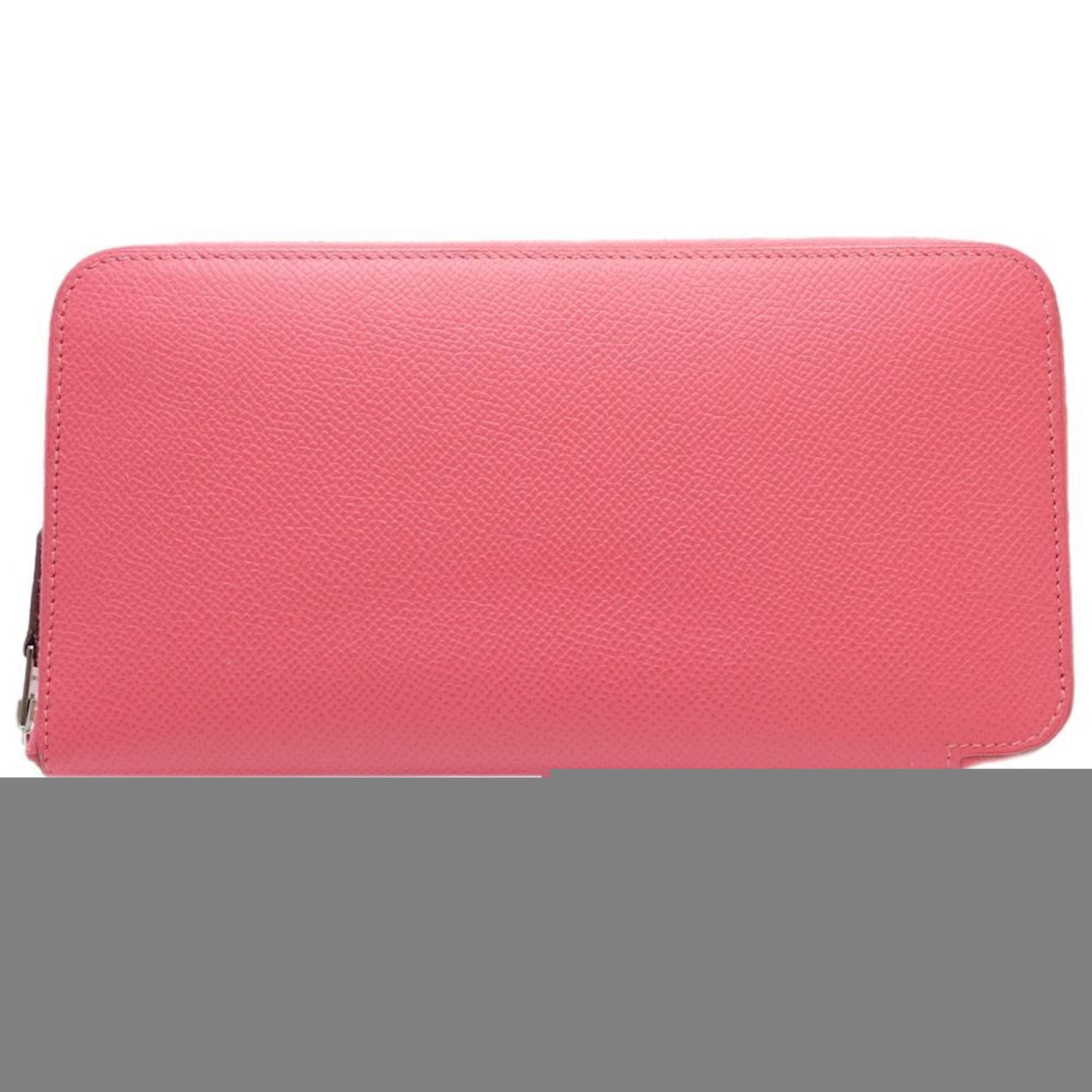 HERMES Long Wallet Azap Silk In C Stamp Veau Epsom Rose Azalee