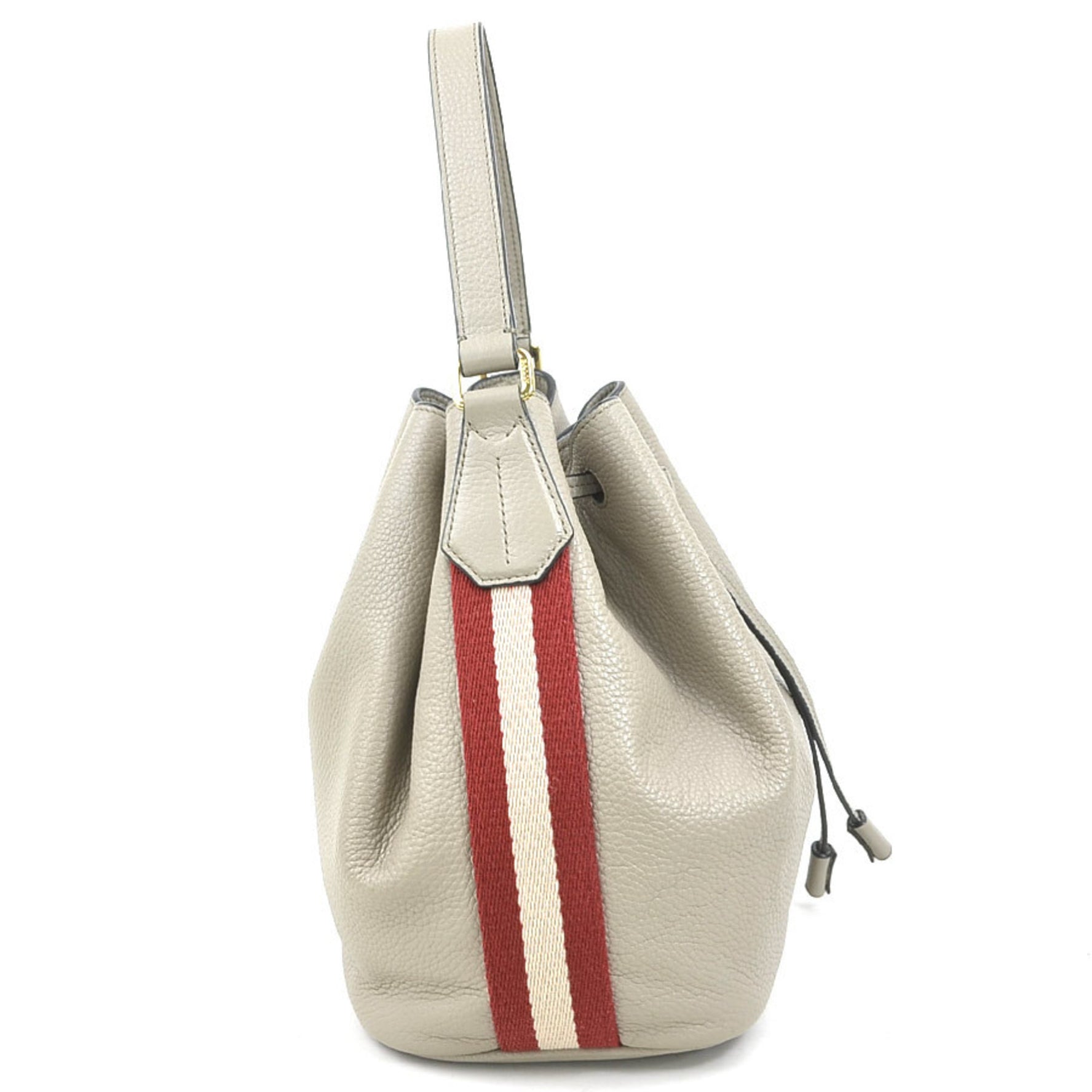 BALLY handbag shoulder bag leather beige ladies