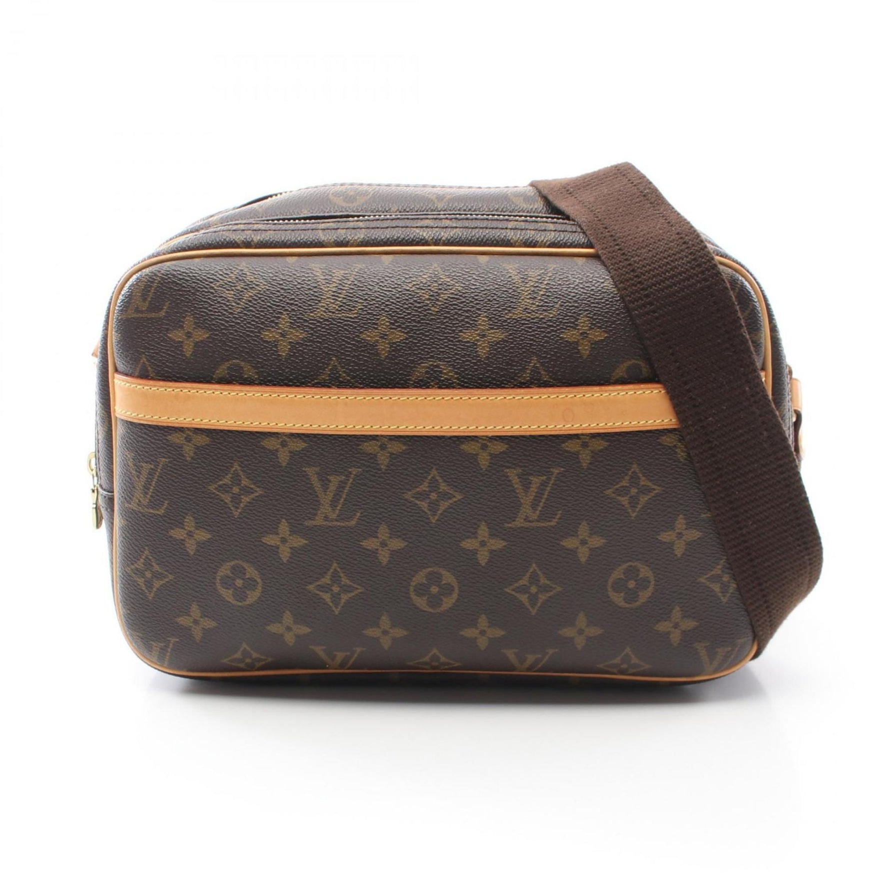 Louis Vuitton Reporter PM Monogram Shoulder Bag Coated Canvas Leather