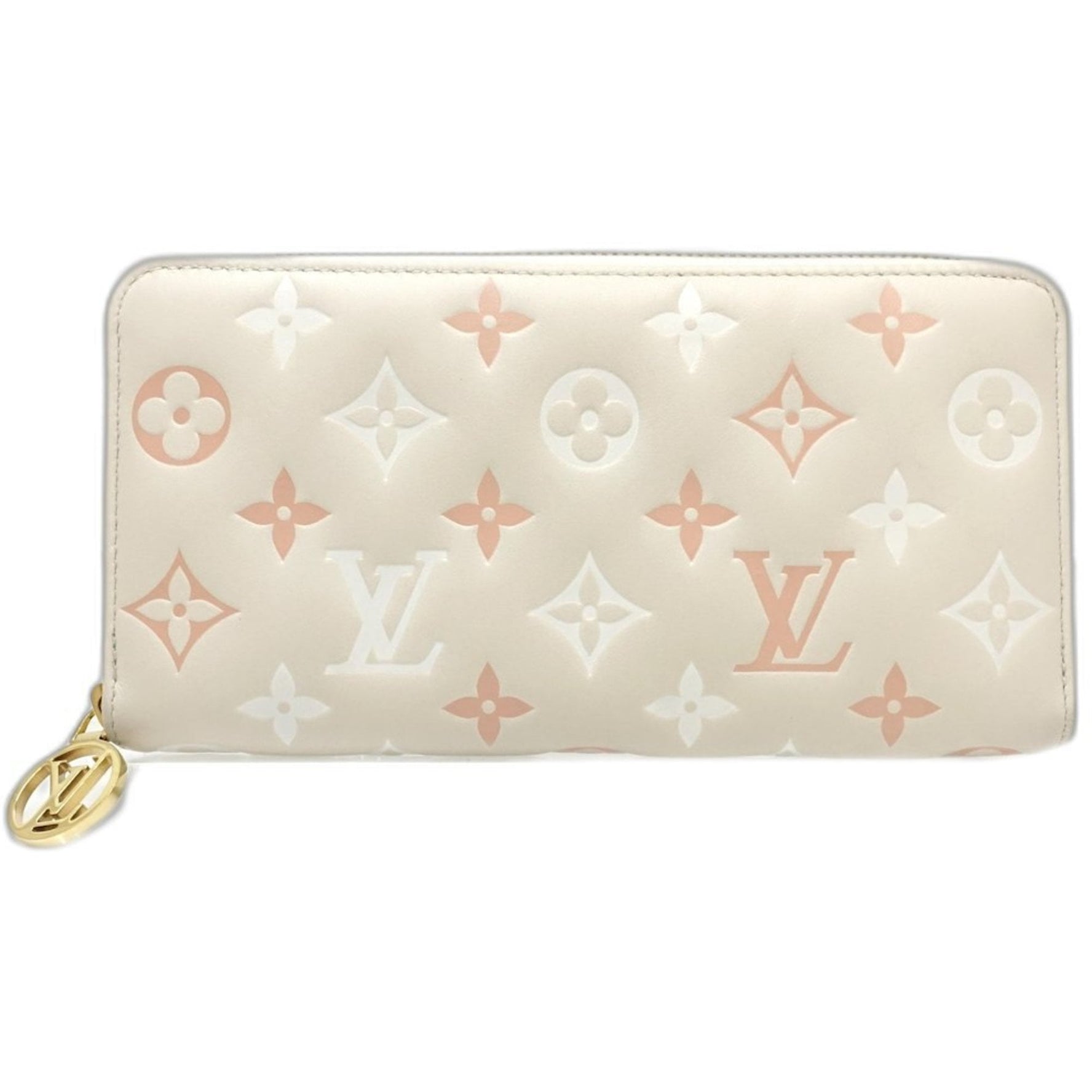 LOUIS VUITTON Louis Vuitton Long Wallet Zippy Creme