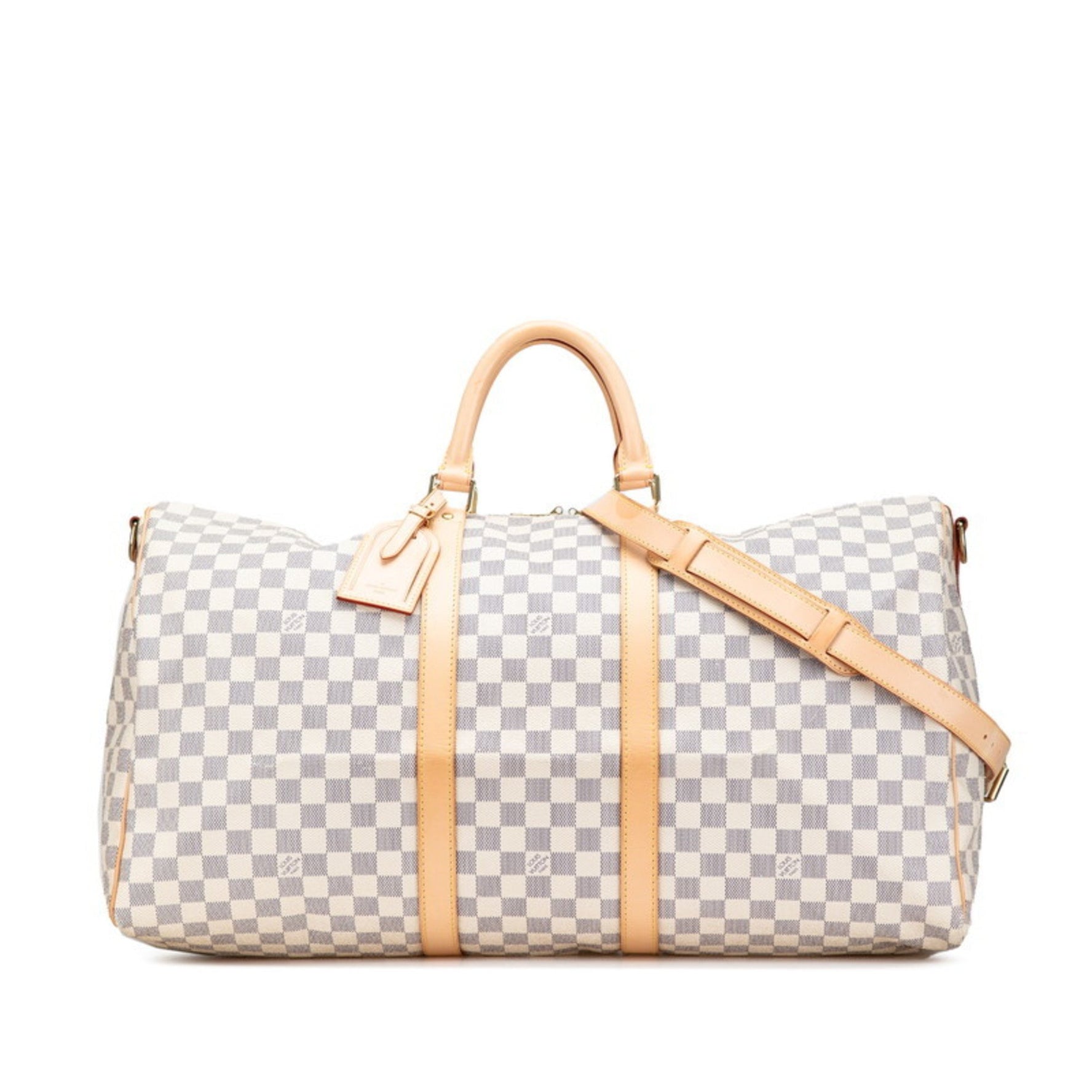 Louis Vuitton Damier Azur Keepall 55 Bandouliere Boston/Shoulder Bag, PVC Leather