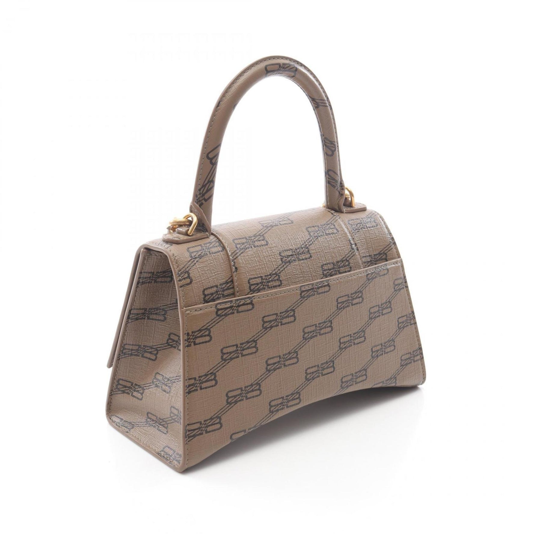 Balenciaga Hourglass Small BB Monogram Handbag in PVC-Coated Canvas