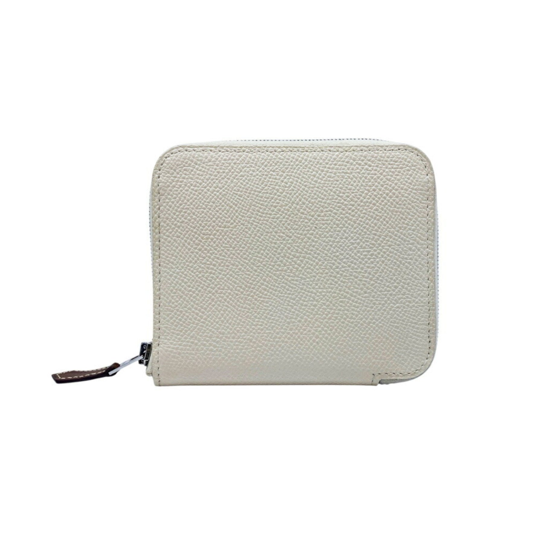 HERMES Azap Compact Epson Cre U Stamp 2022 Wallet Purse Silkin Men's