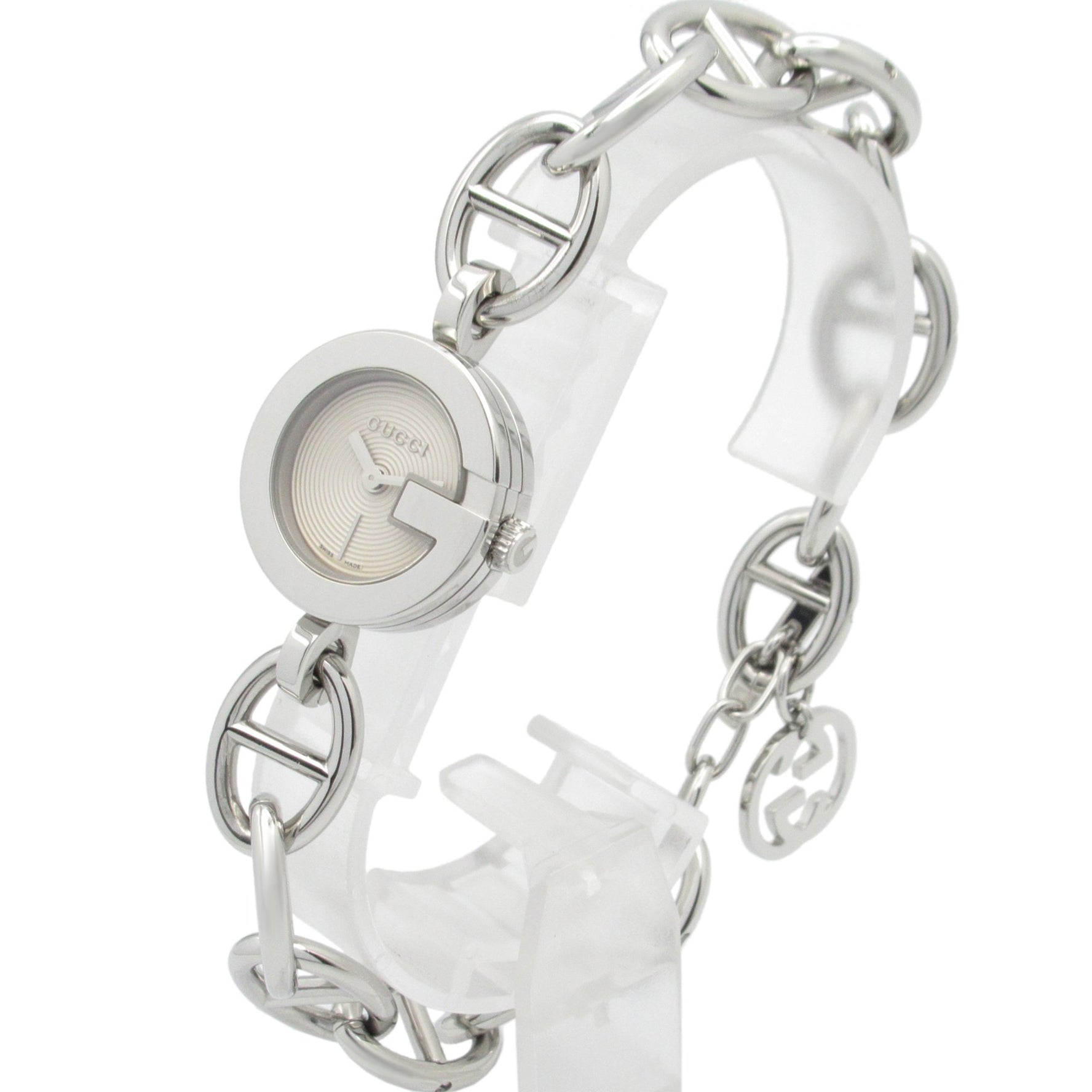 Gucci G Charm Bracelet Watch, Stainless Steel, Silver, 107