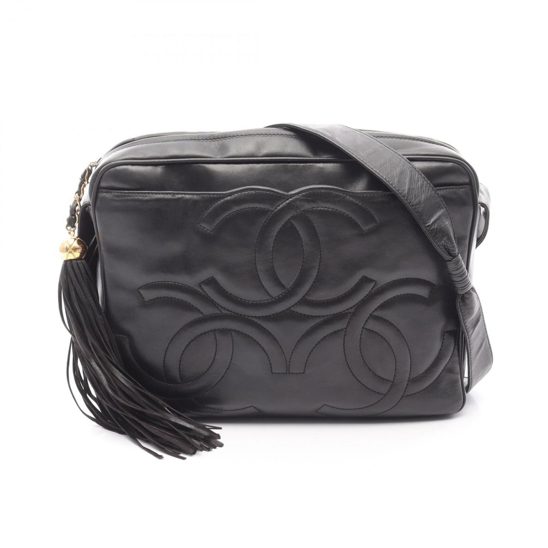 CHANEL Triple Coco Mark Shoulder Bag, Leather