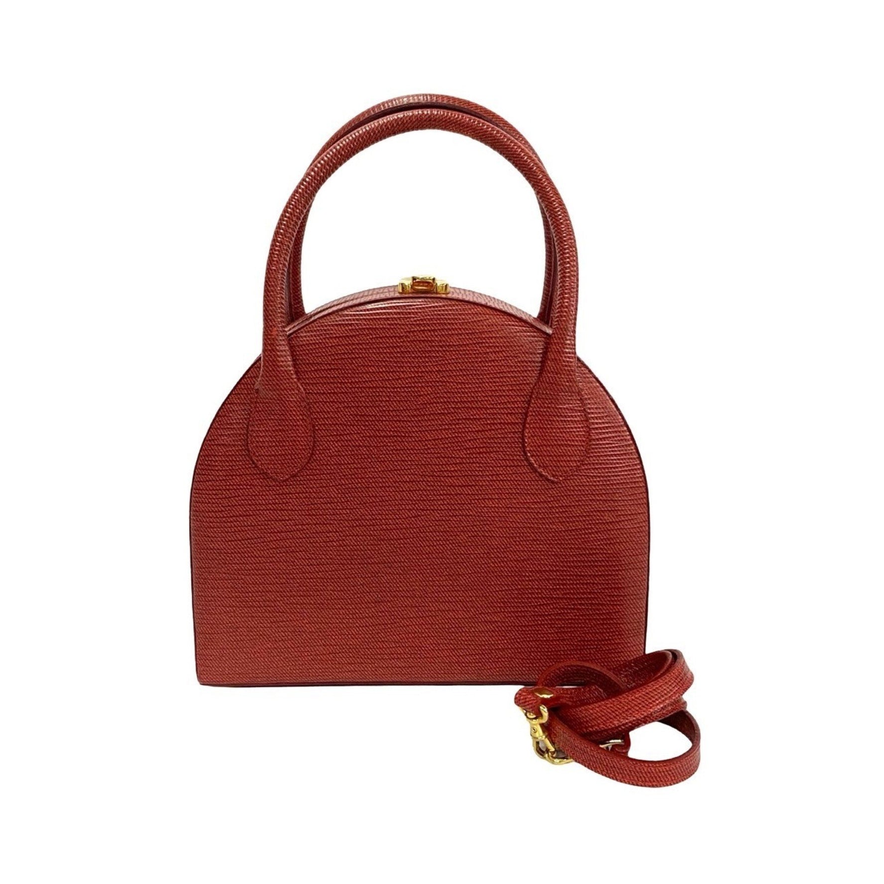 FENDI Leather Shoulder Bag, Handbag, Mini Tote Red