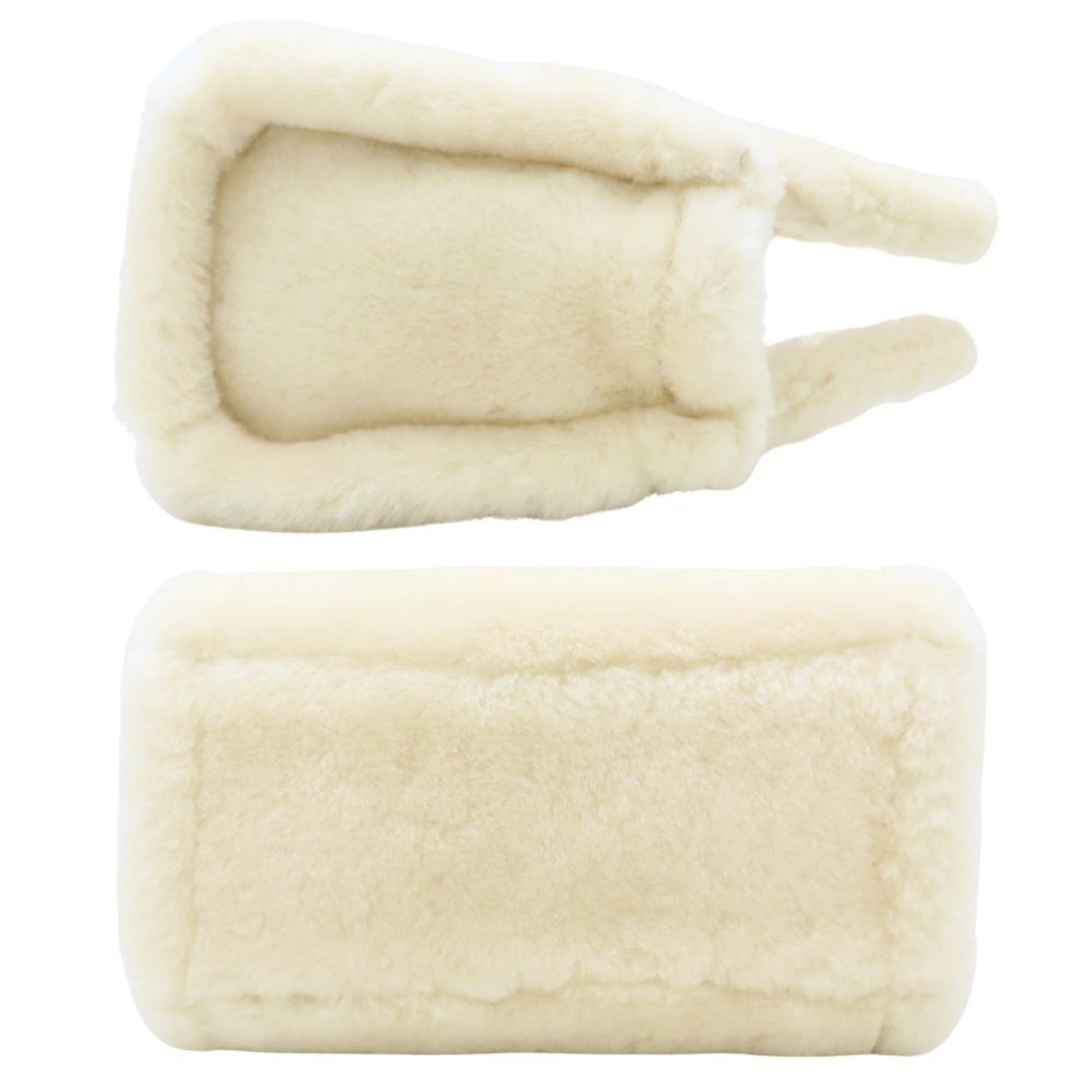 COACH Cargo 20 Shearling Tote Bag Fur x Leather Chalk