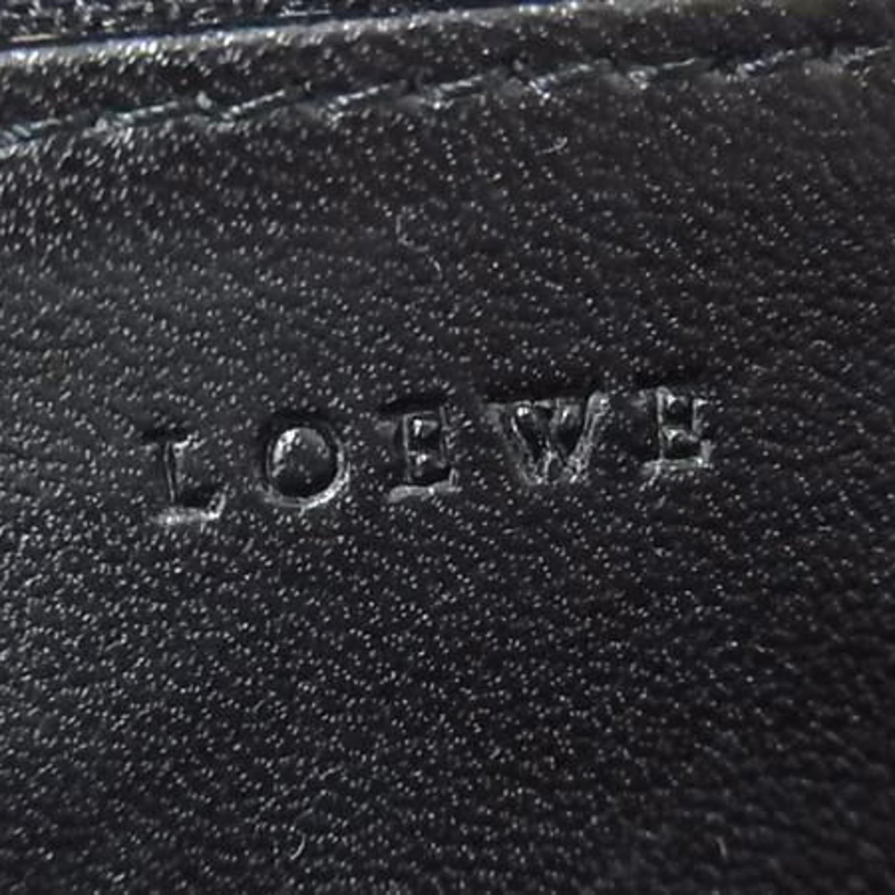 LOEWE Anagram Coin Purse in Canvas and Leather, Round