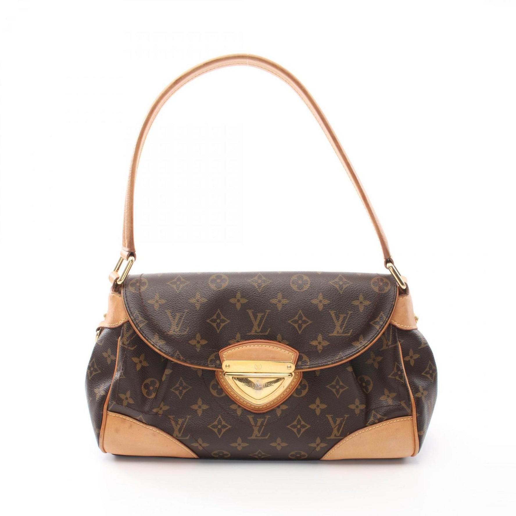 Louis Vuitton Beverly MM Monogram Shoulder Bag Coated Canvas Leather