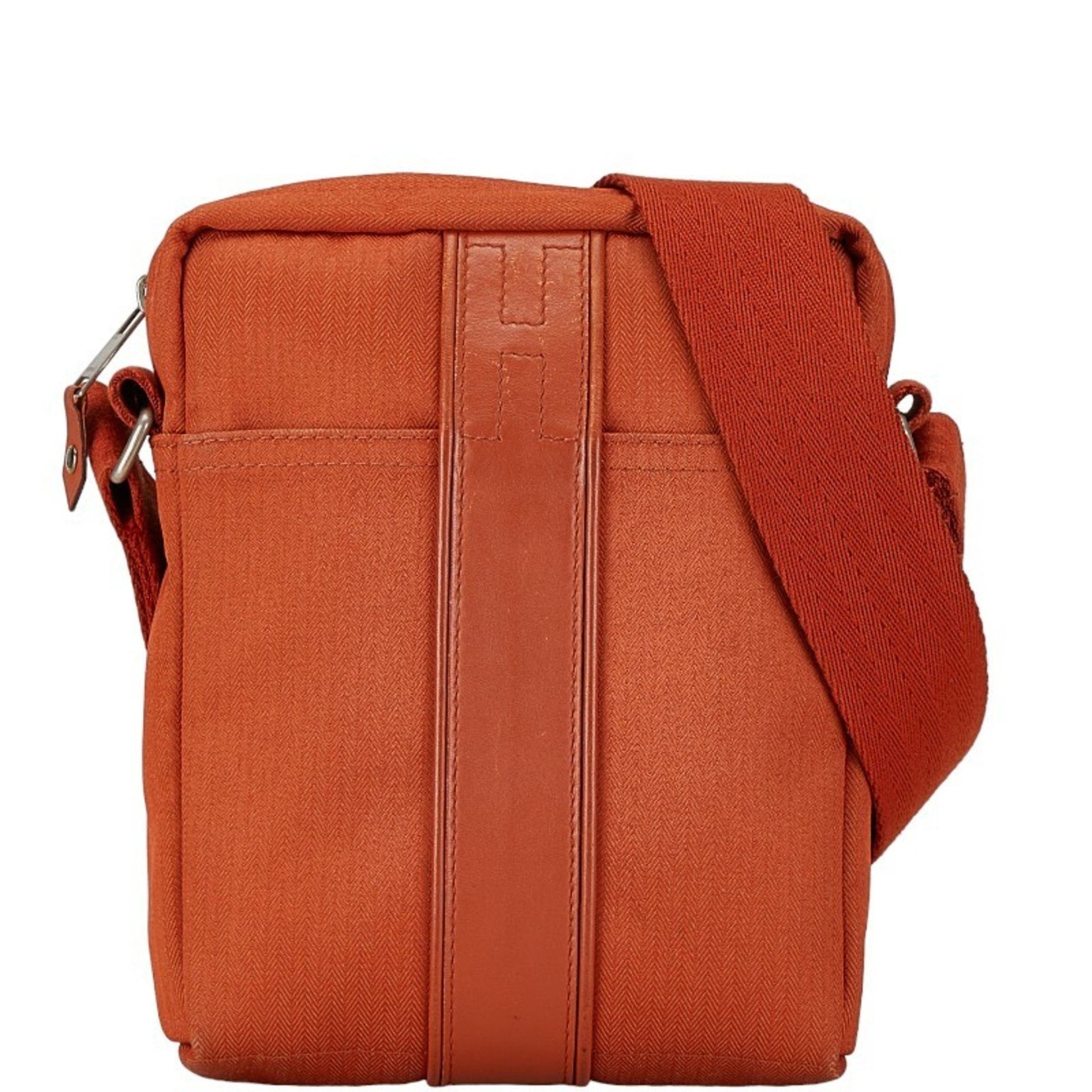 Hermes Acapulco Bandouliere PM Shoulder Bag Toile Chevron Leather