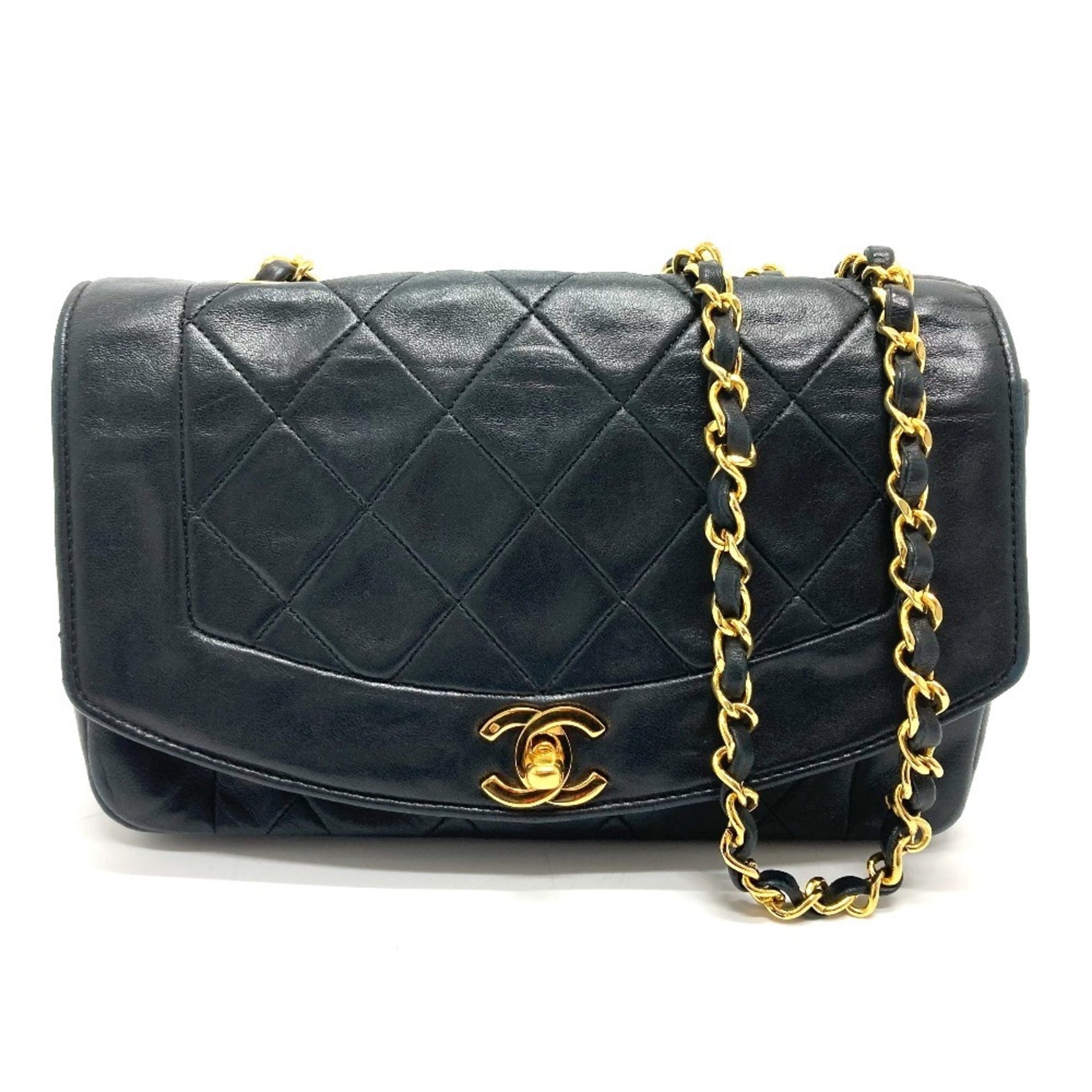 CHANEL CC Coco Mark Diana 22 Single Chain Shoulder Bag in Lambskin