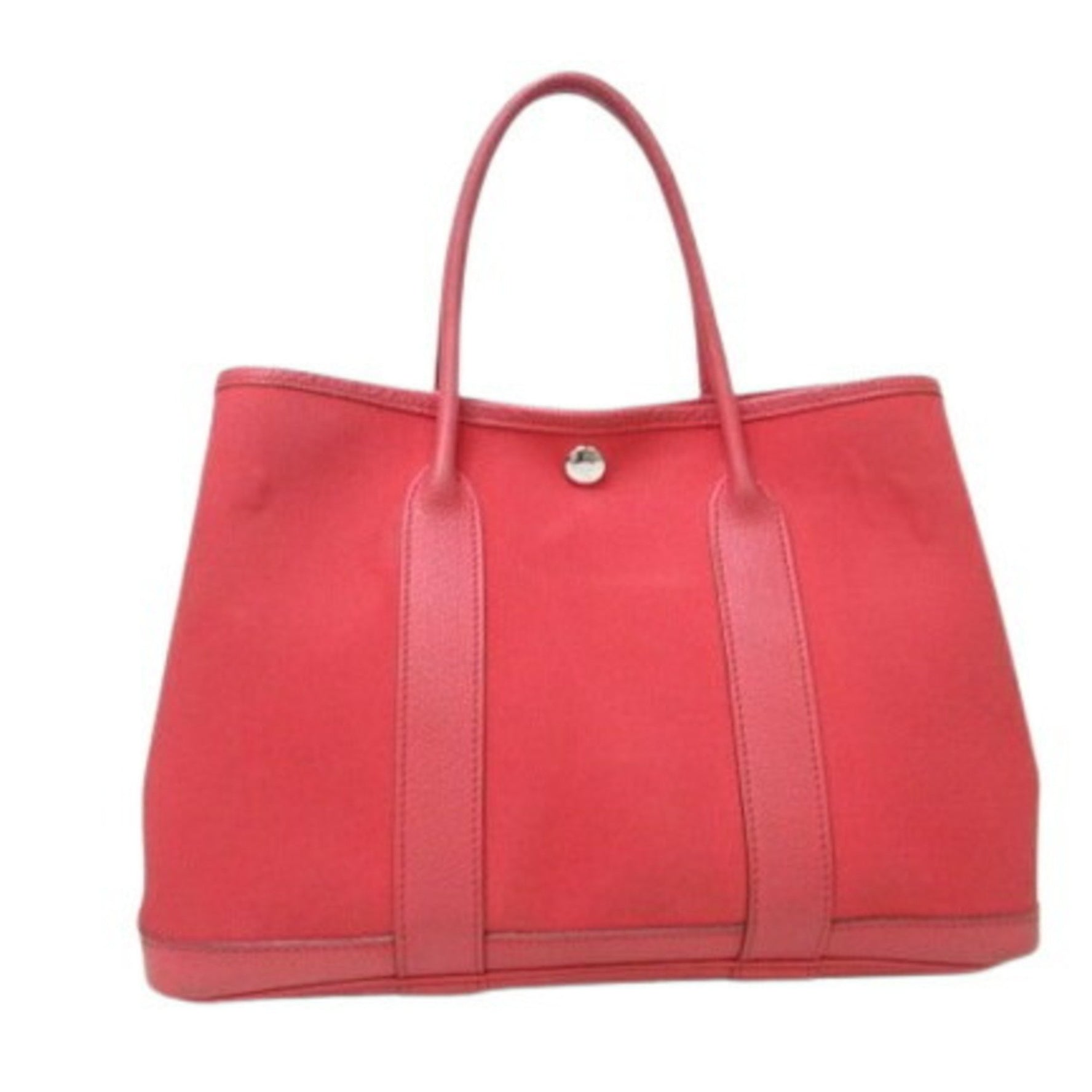 HERMES Garden TPM Tote Bag - Red/Pink Toile Officier Negonda