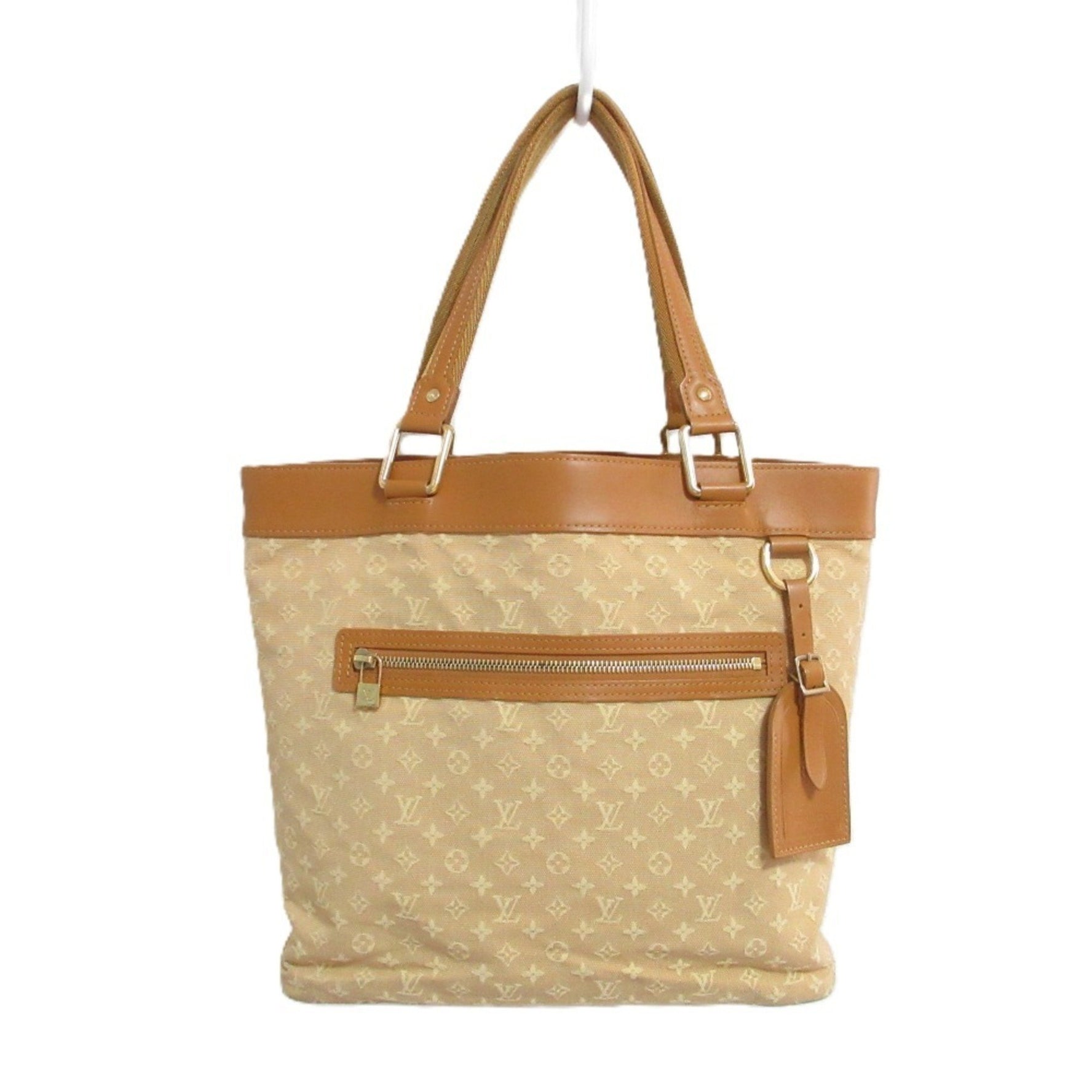 LOUIS VUITTON Monogram Mini Lucille GM Tote Bag with Charm, Gold Hardware