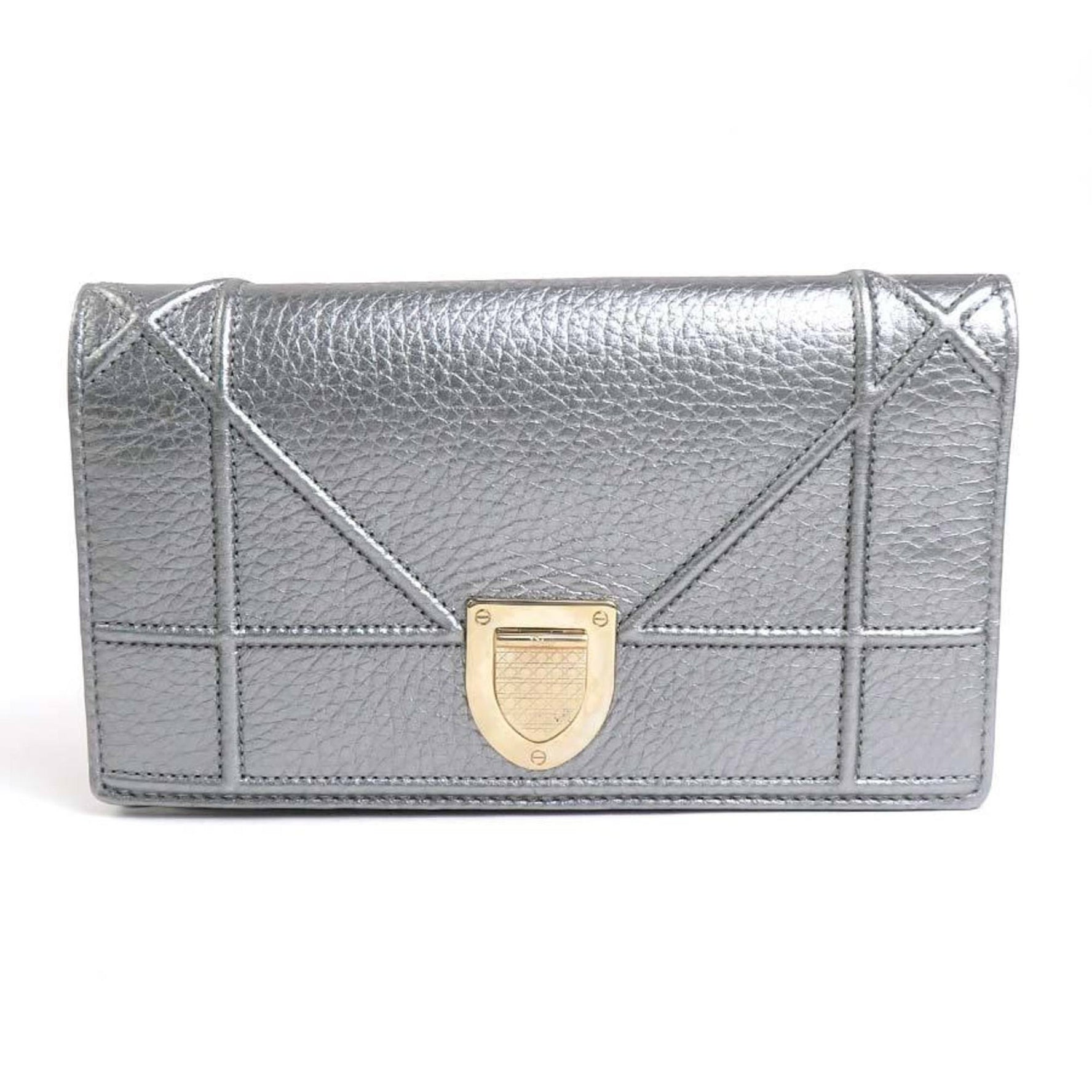 Christian Dior Bifold Long Wallet Diorama Leather