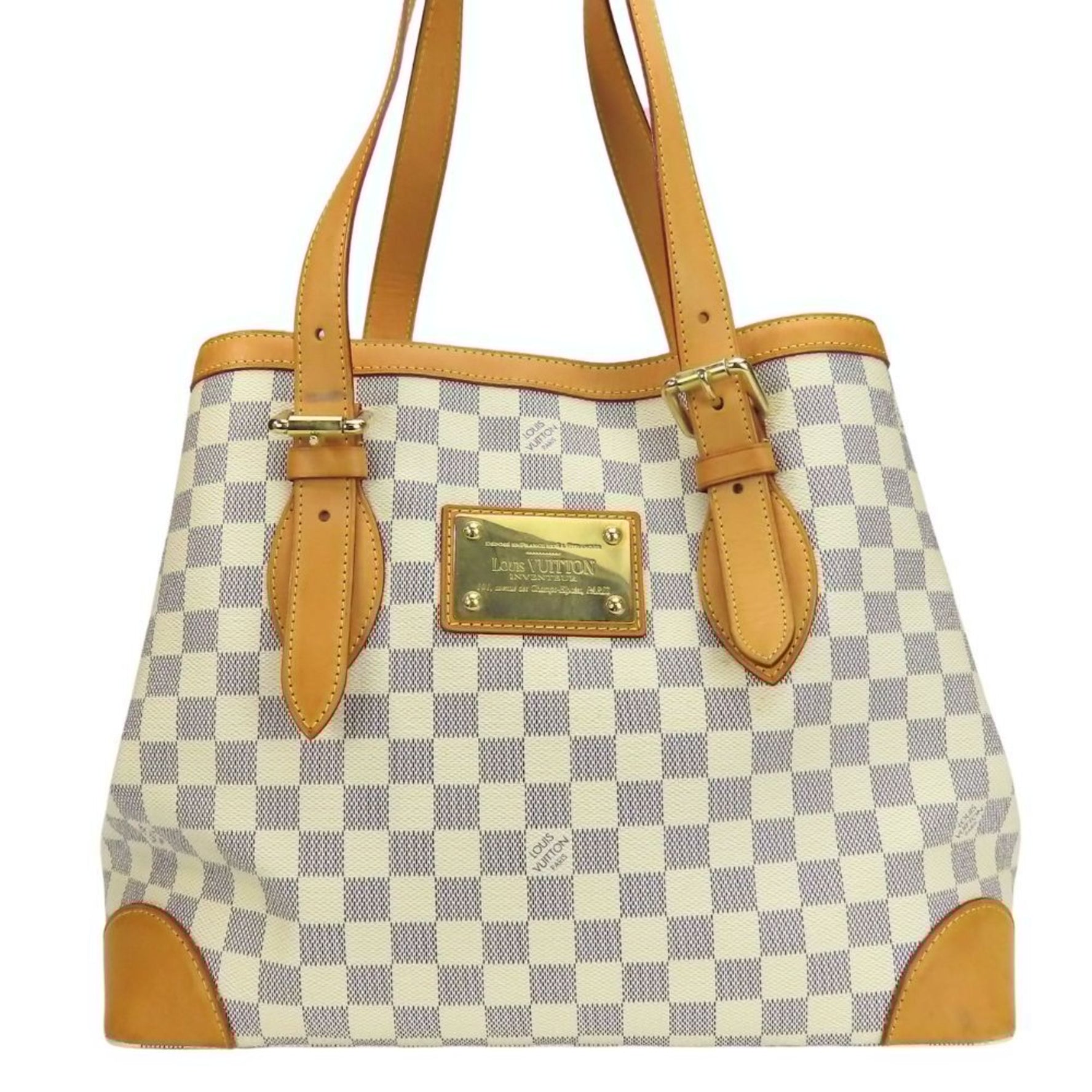 Louis Vuitton Tote Bag Hampstead MM Damier Azur Leather