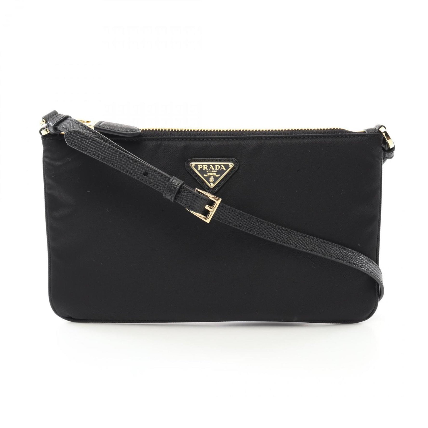 PRADA TESSUTO+SAFFIANO Shoulder Bag Nylon Saffiano Leather