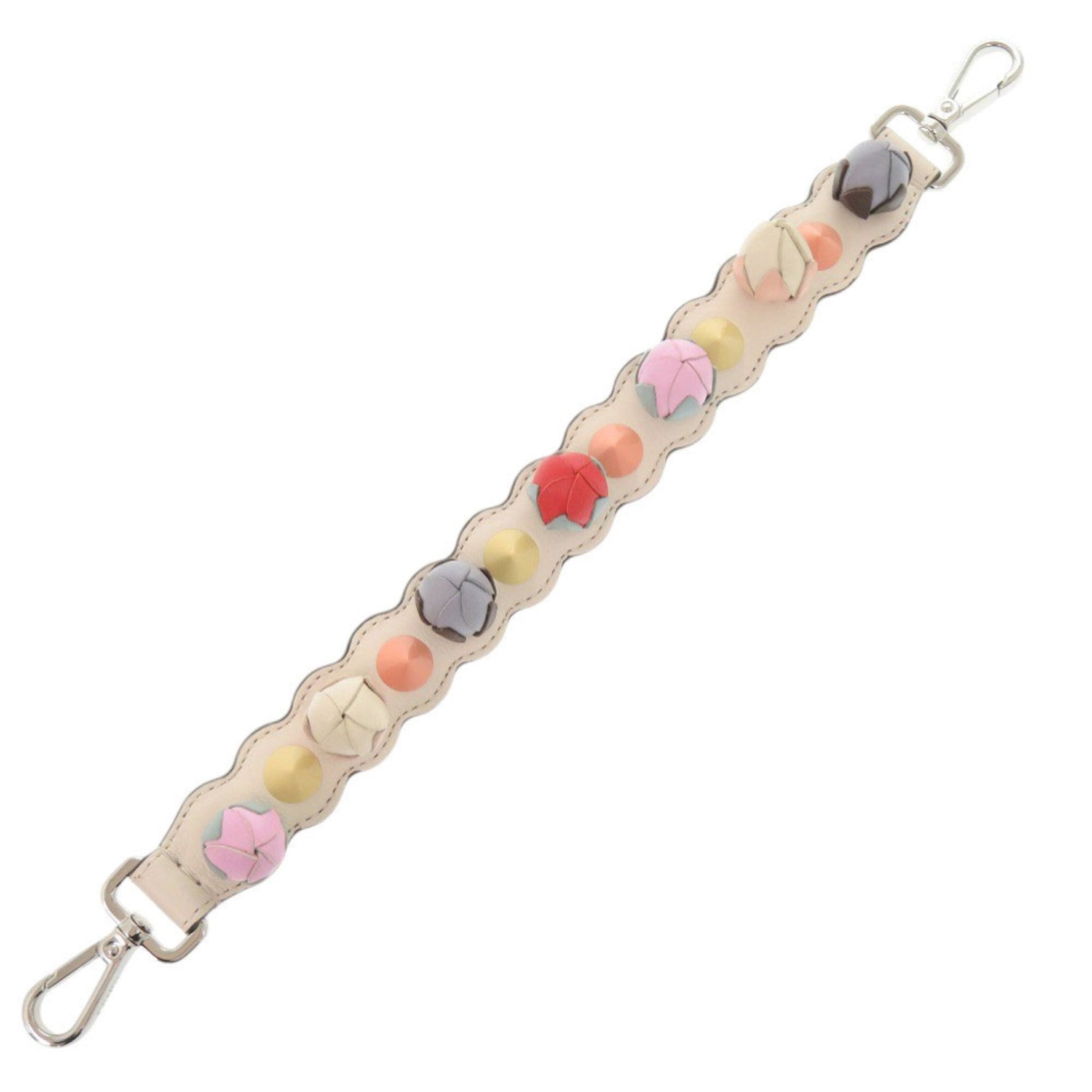 Fendi Mini Strap You Leather Beige Multicolor Handle 0455