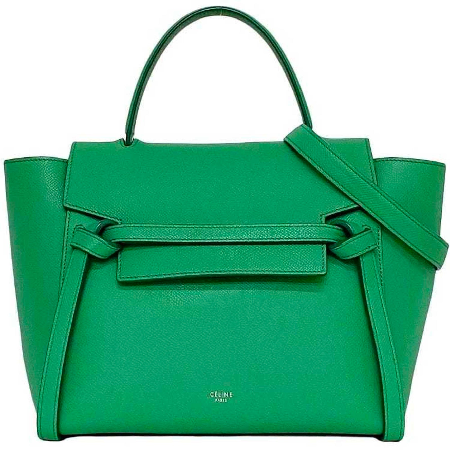Celine bag belt shoulder calf leather handbag flap ladies