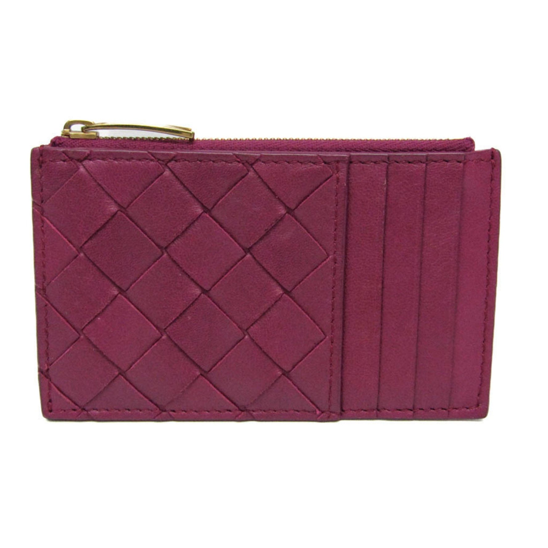 Bottega Veneta Intrecciato Coin Card Case Leather Coin Purse/coin Case