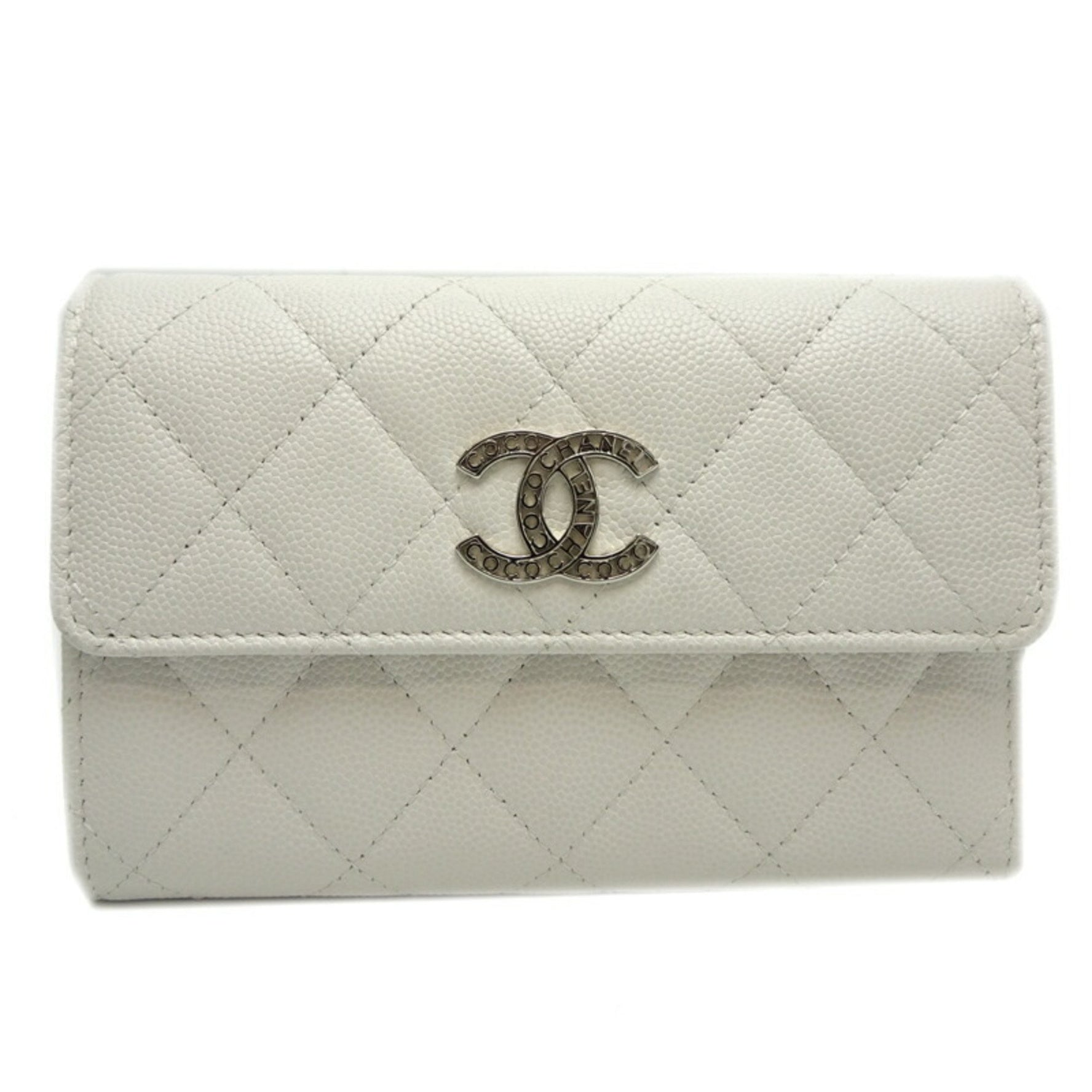Chanel Long Wallet Tri-fold Caviar Skin