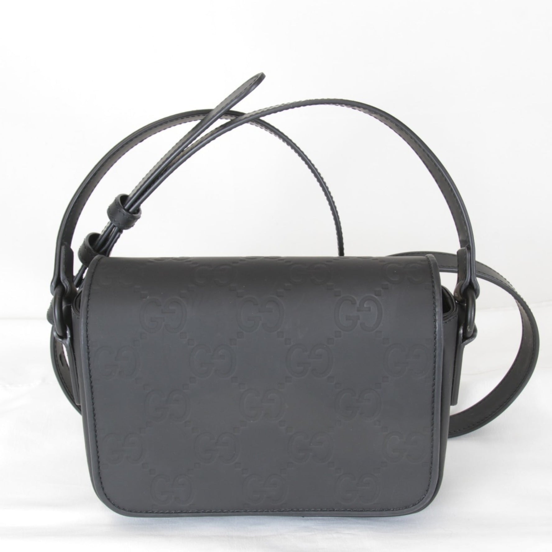 GUCCI GG Rubber Effect Spur Shoulder Bag, 794062/1147
