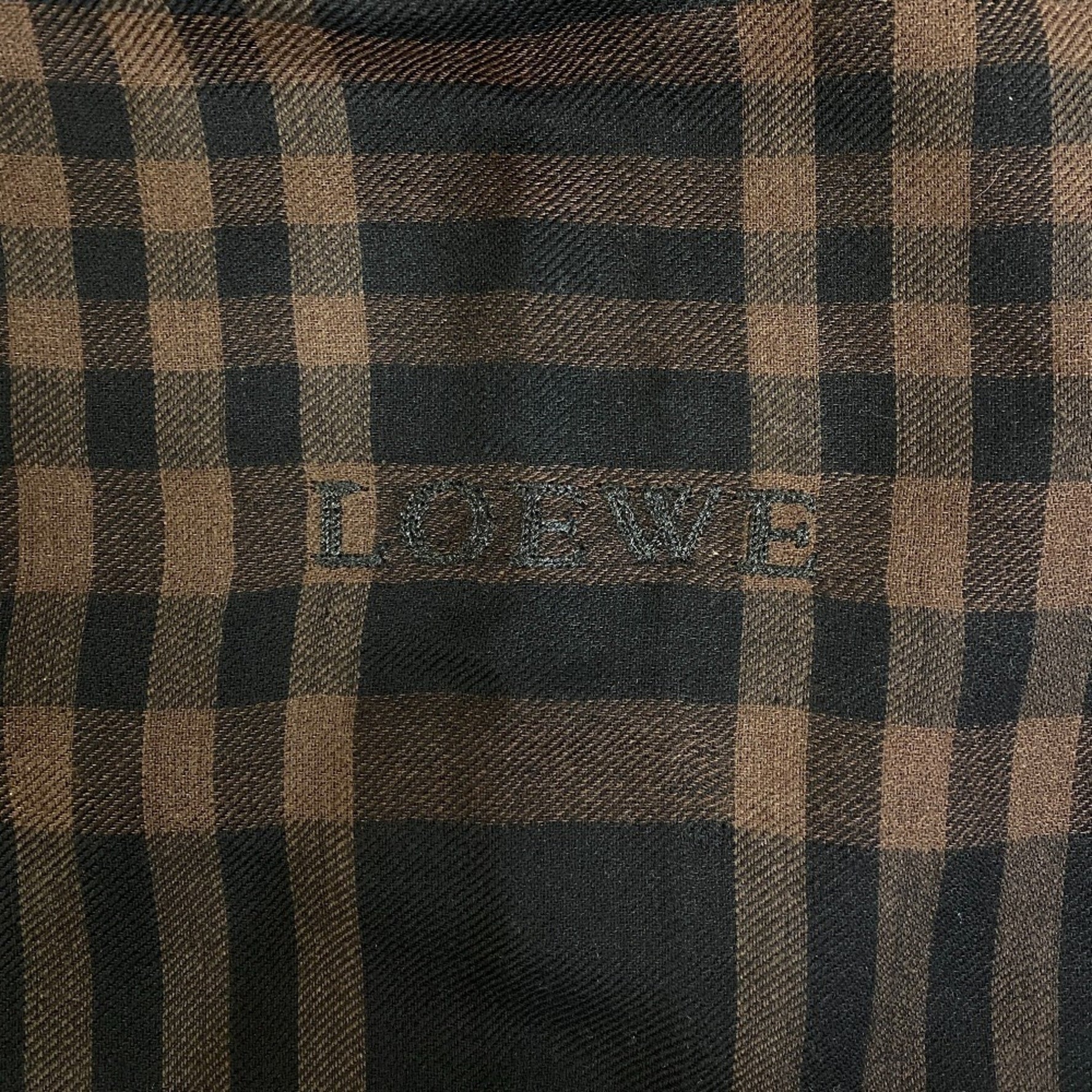 LOEWE Check Scarf Muffler Ribbon