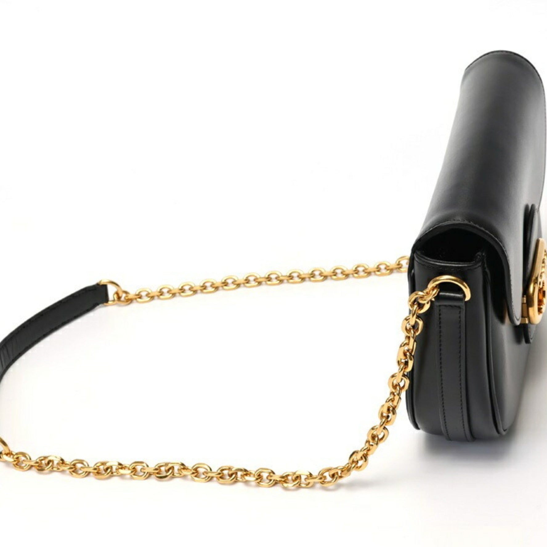 CELINE Triomphe Maillon Chain Shoulder Bag Leather