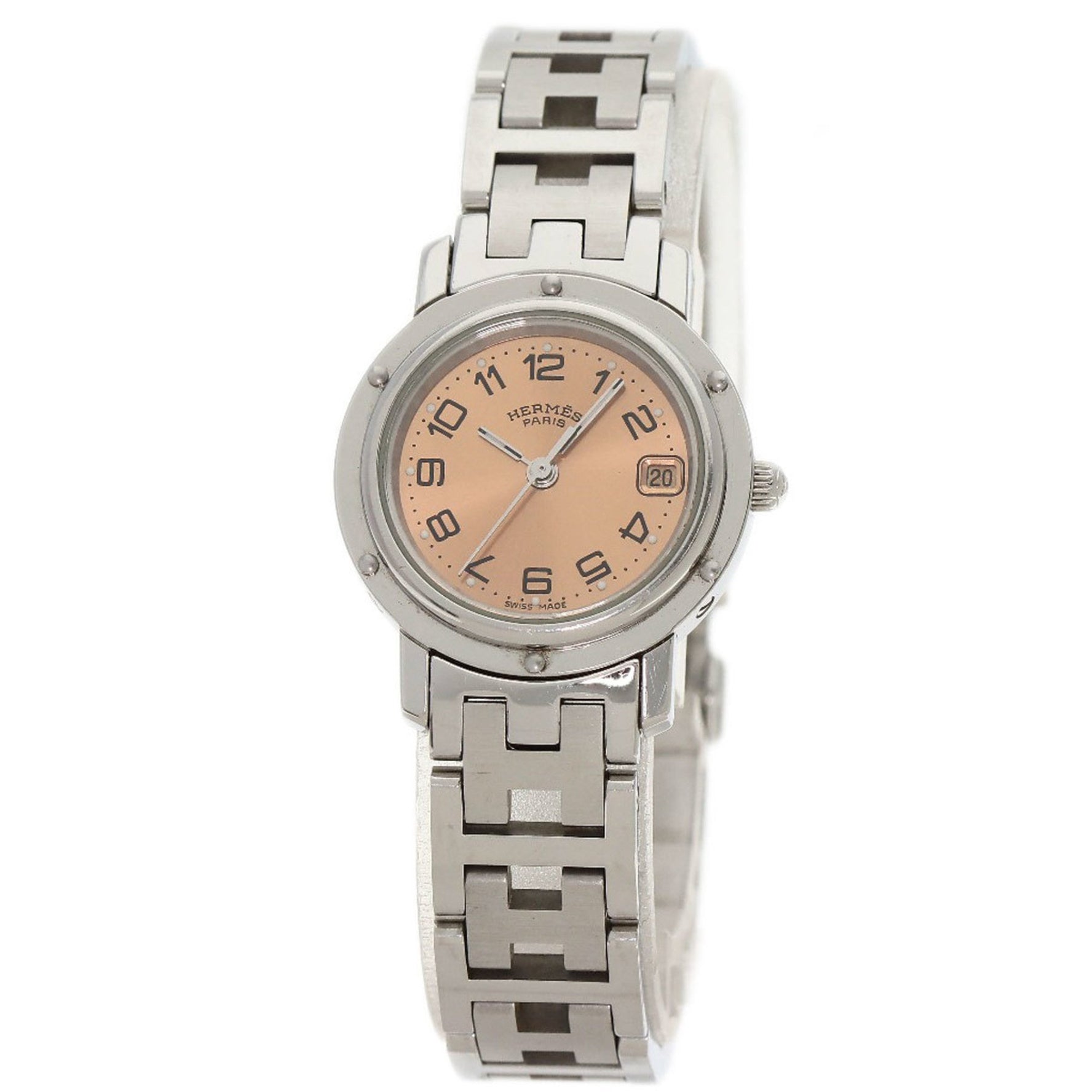 Hermes Clipper Watch Stainless Steel SS Ladies