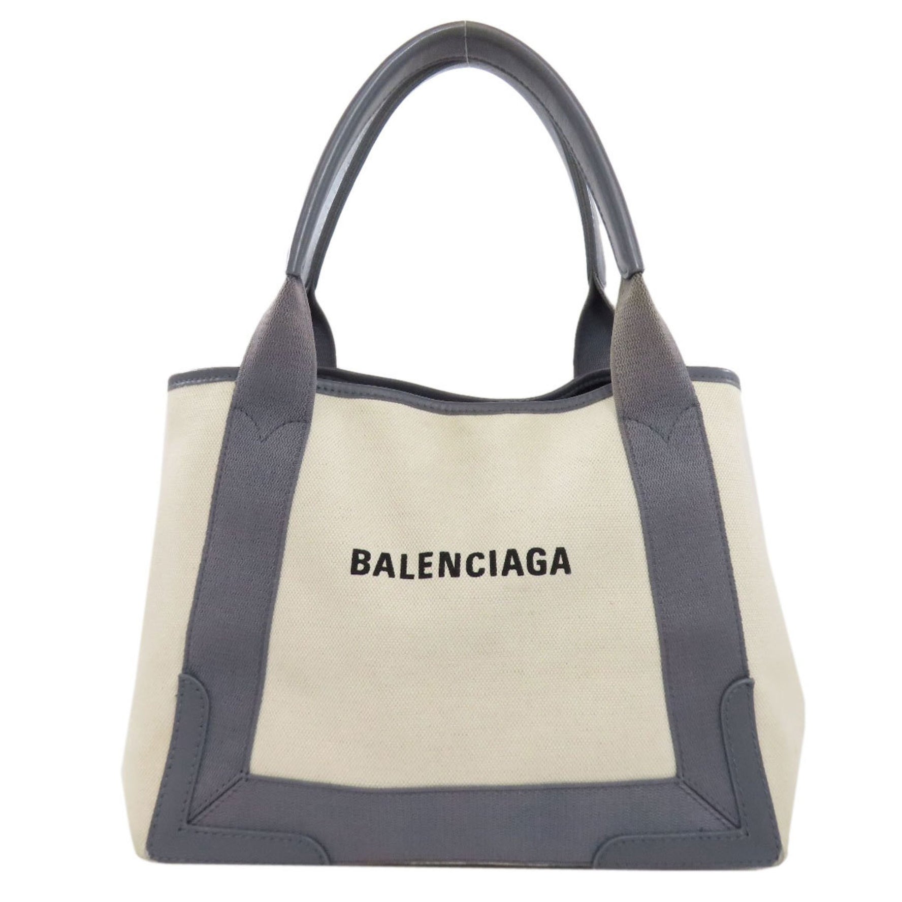 Balenciaga Navy Cabas Tote Bag Canvas