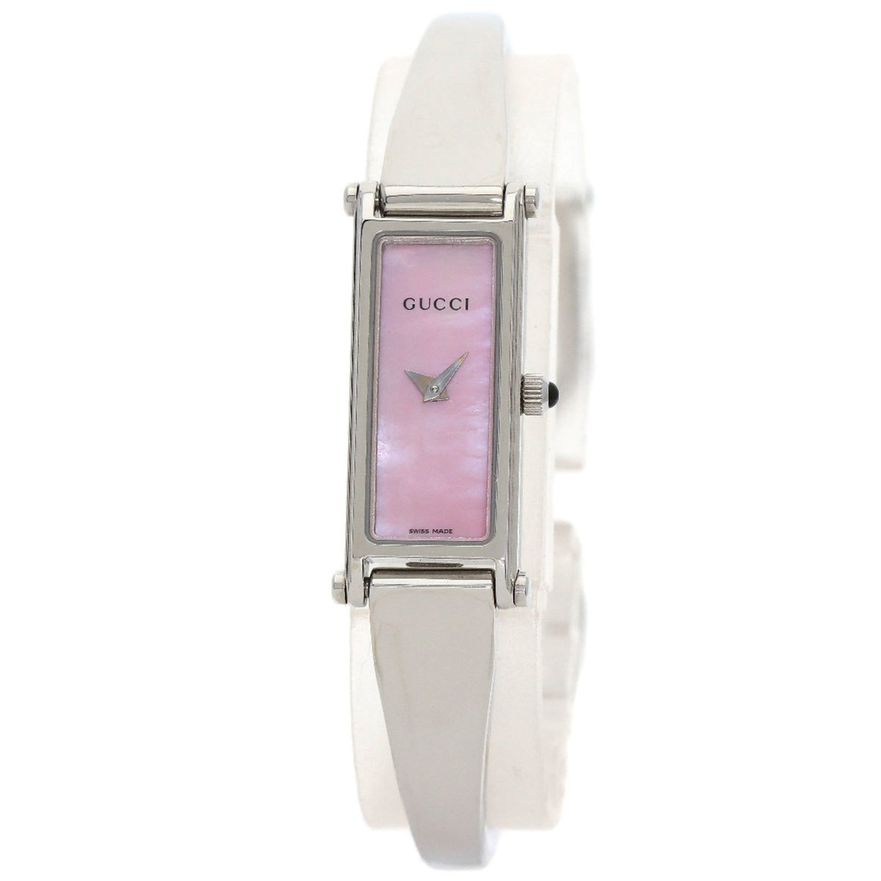 Gucci Square Face Watch Stainless Steel SS Ladies