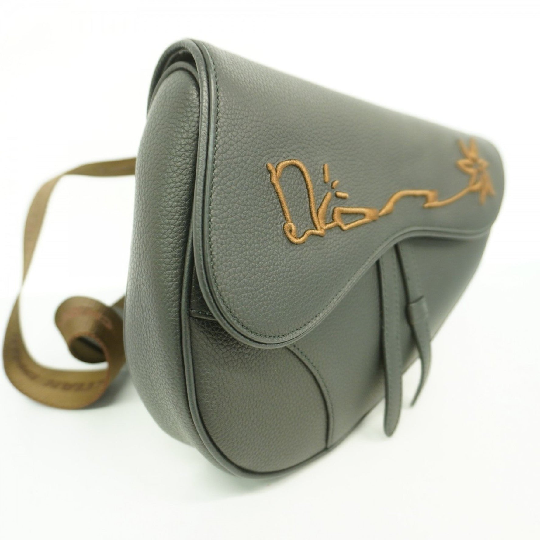 Christian Dior Shoulder Bag Saddle Leather