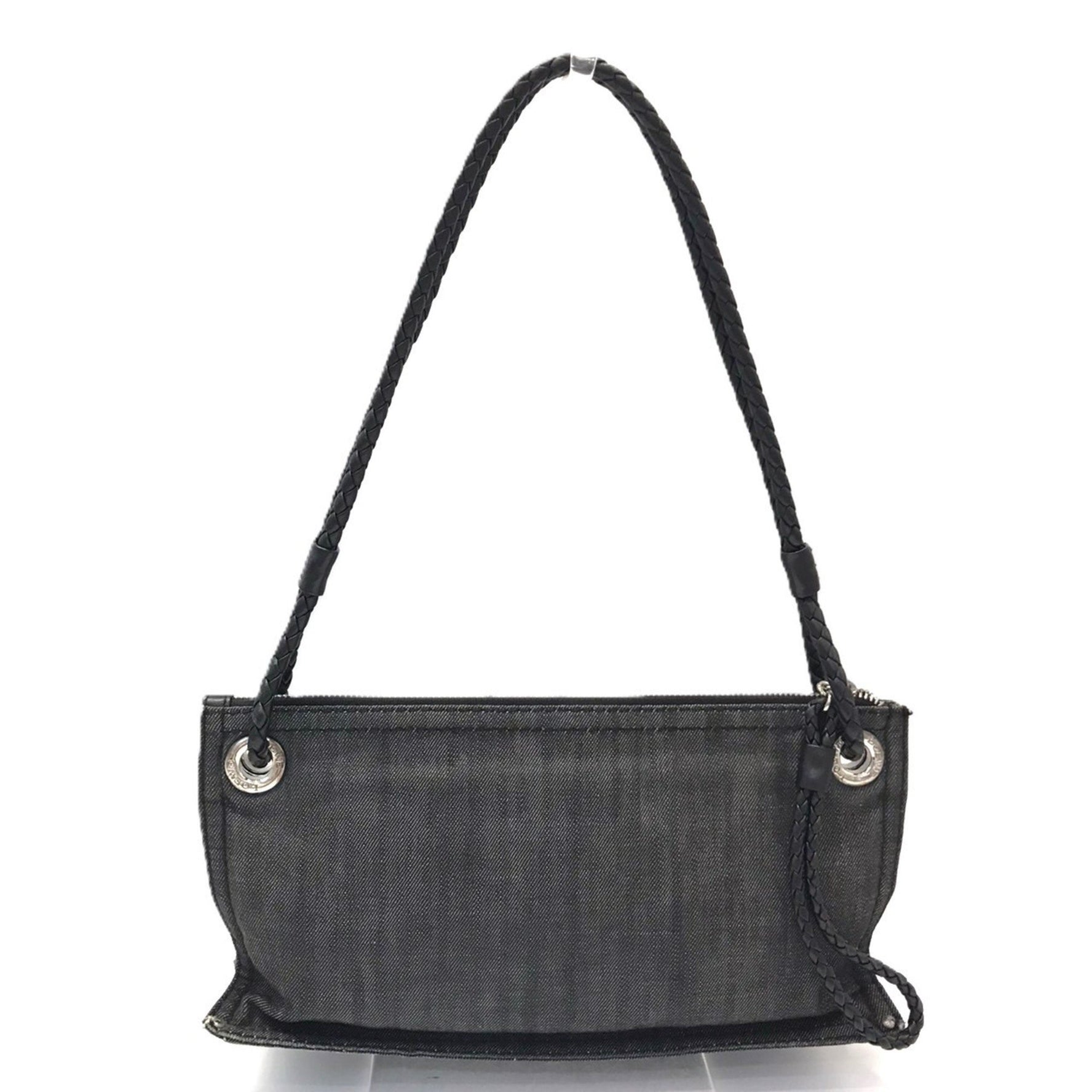 LOEWE denim and leather mini shoulder bag
