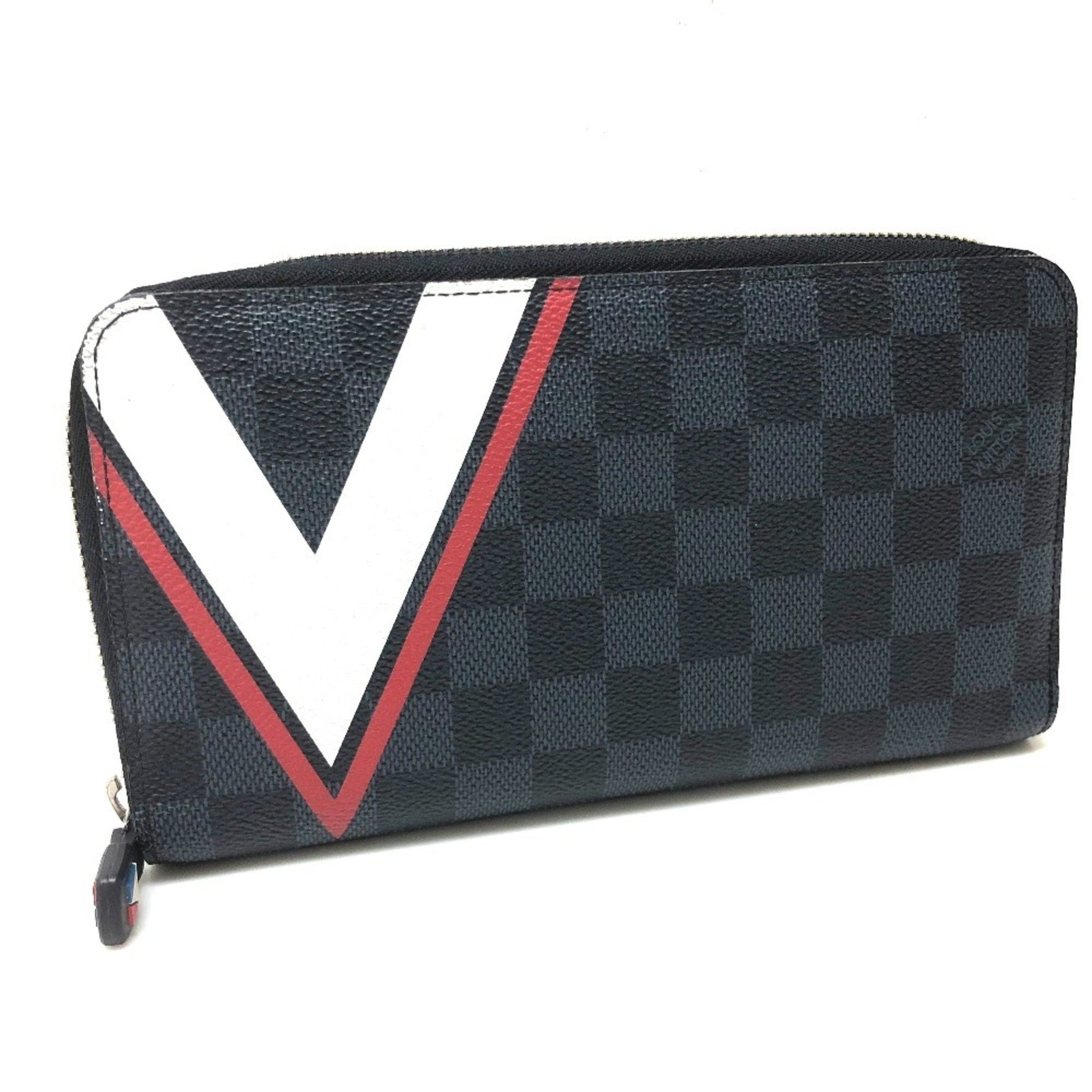 Louis Vuitton America's Cup 2017 Limited Zippy Organizer Round Zipper Long Wallet (With Coin Purse) Damier Ecobalt Canvas Navy