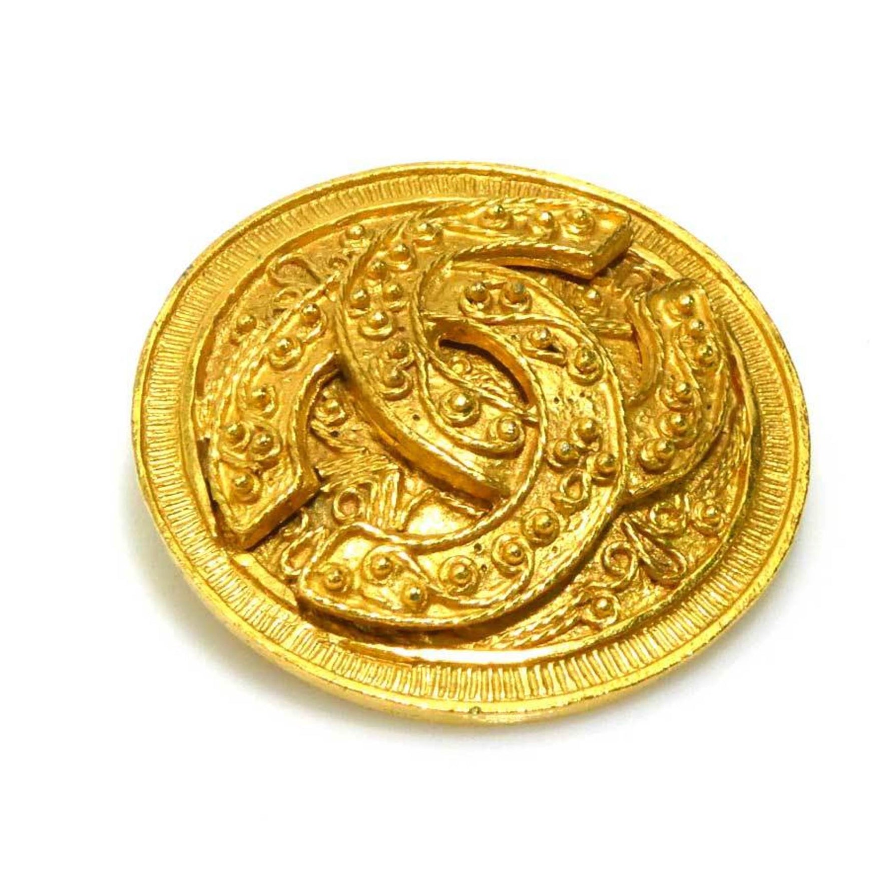 CHANEL Brooch Coco Mark Metal
