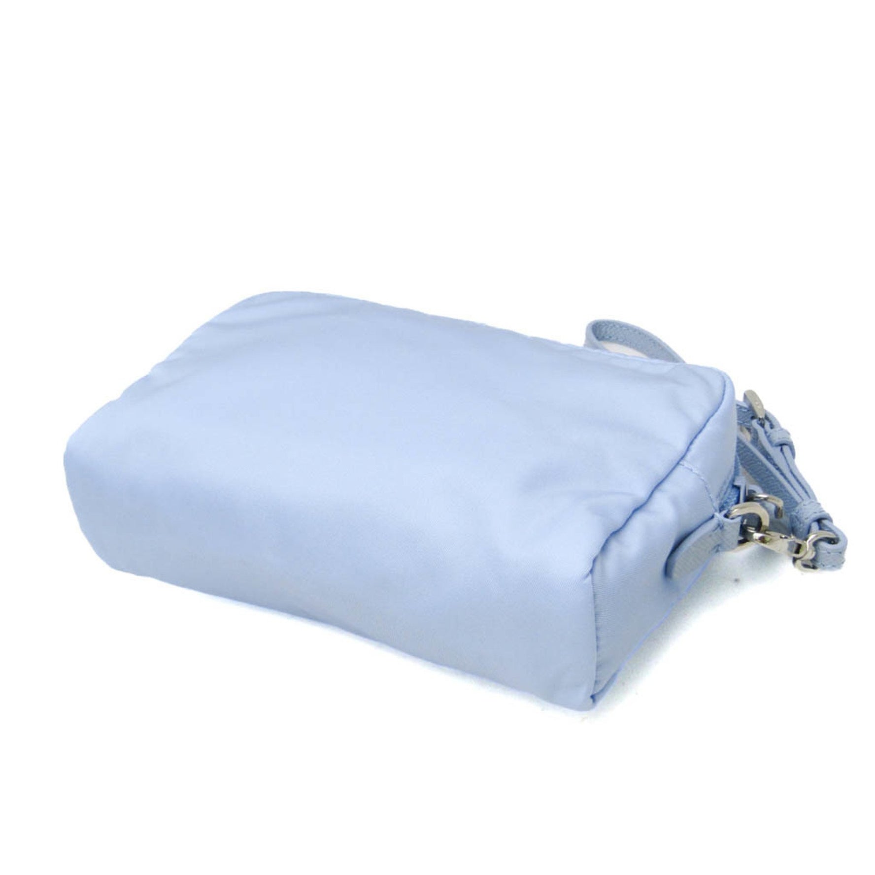 Prada Re-Nylon Small Pouch Nylon,Leather Pouch Light Blue