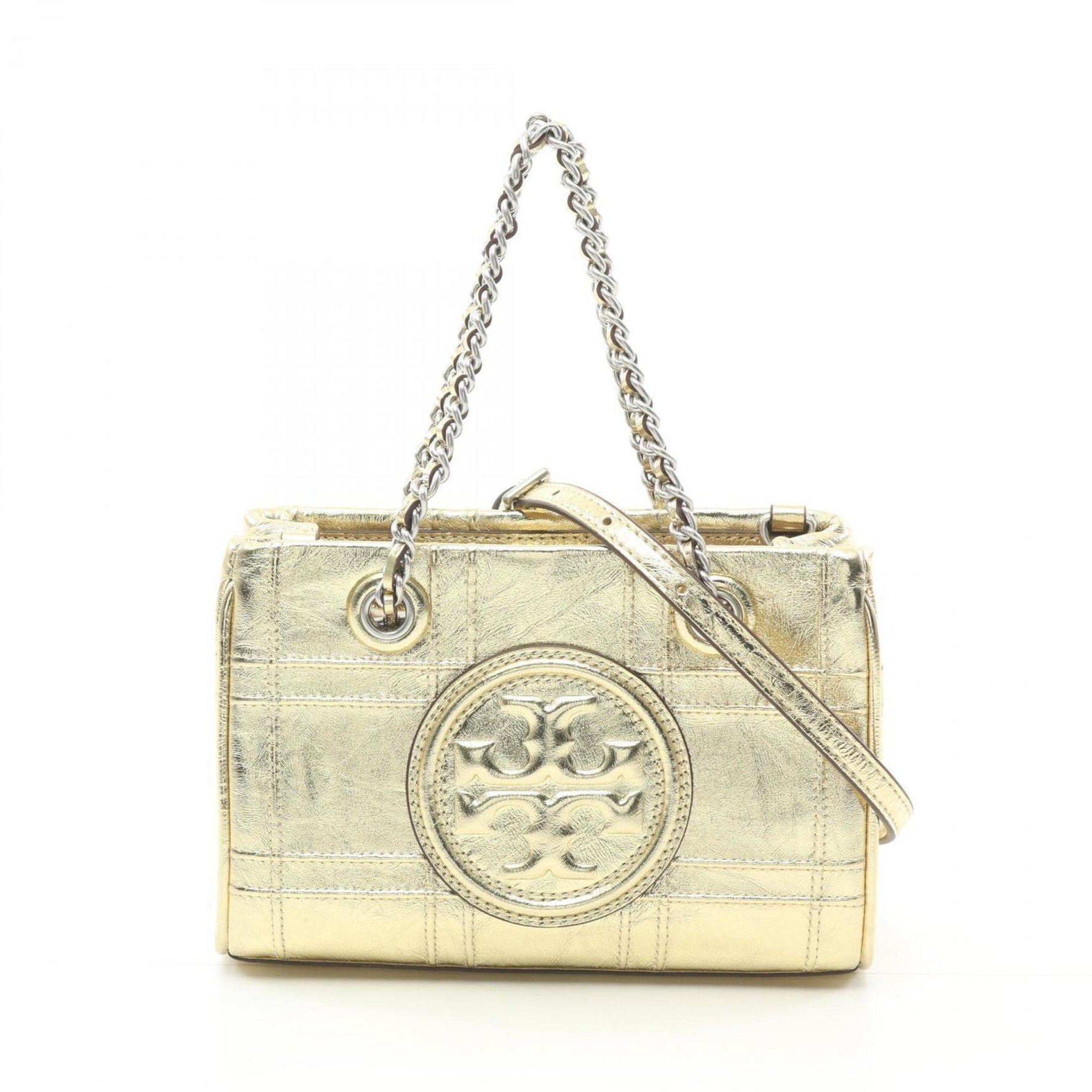 Tory Burch FLEMING handbag leather ladies gold