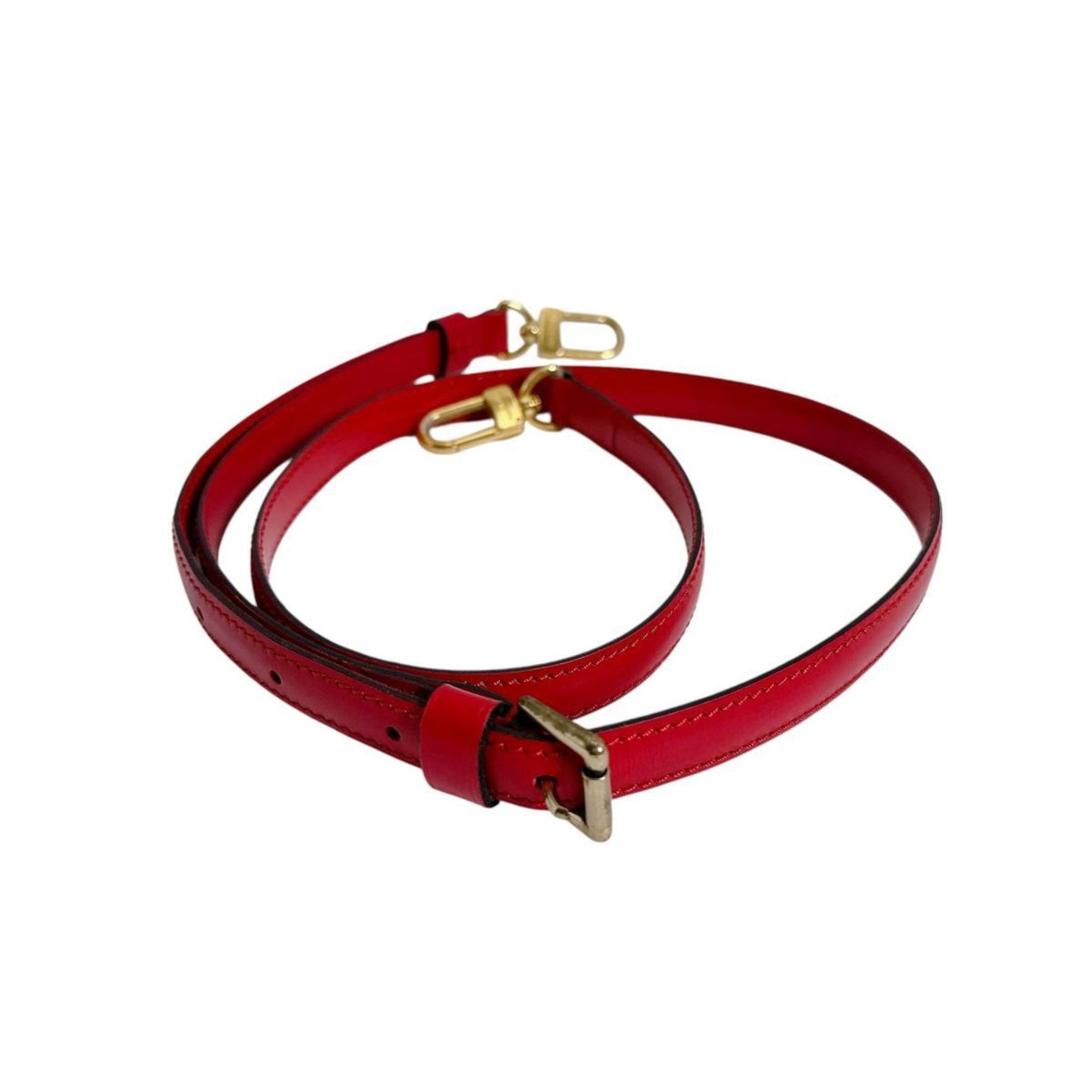 Louis Vuitton Adjustable Shoulder Strap for Epi Leather Bags, Calfskin, Red