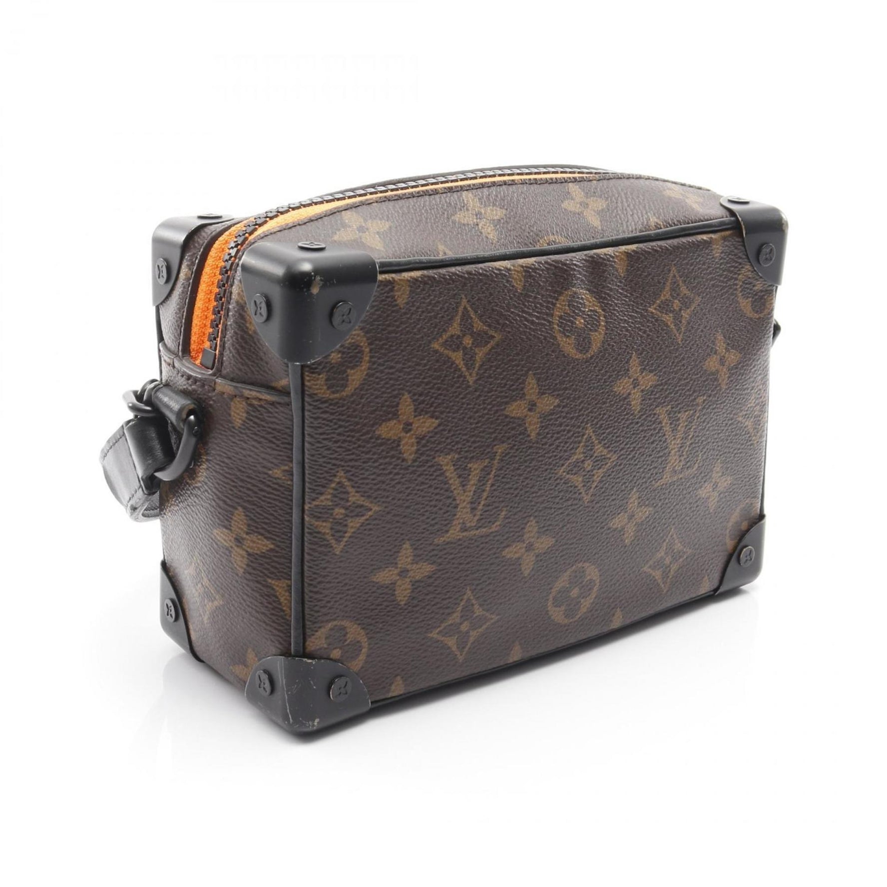 Louis Vuitton LV Friend Mini Soft Trunk Shoulder Bag, Coated Canvas and Leather, Monogram, Men's Brown Black