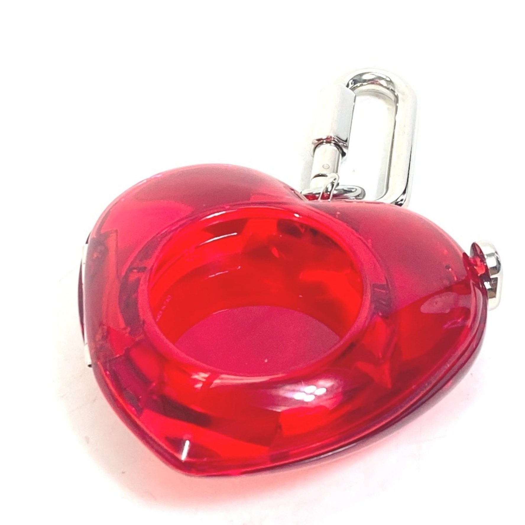 Louis Vuitton Carabiner Tambour Horizon Heart Watch Storage Goods Keychain Plastic Red