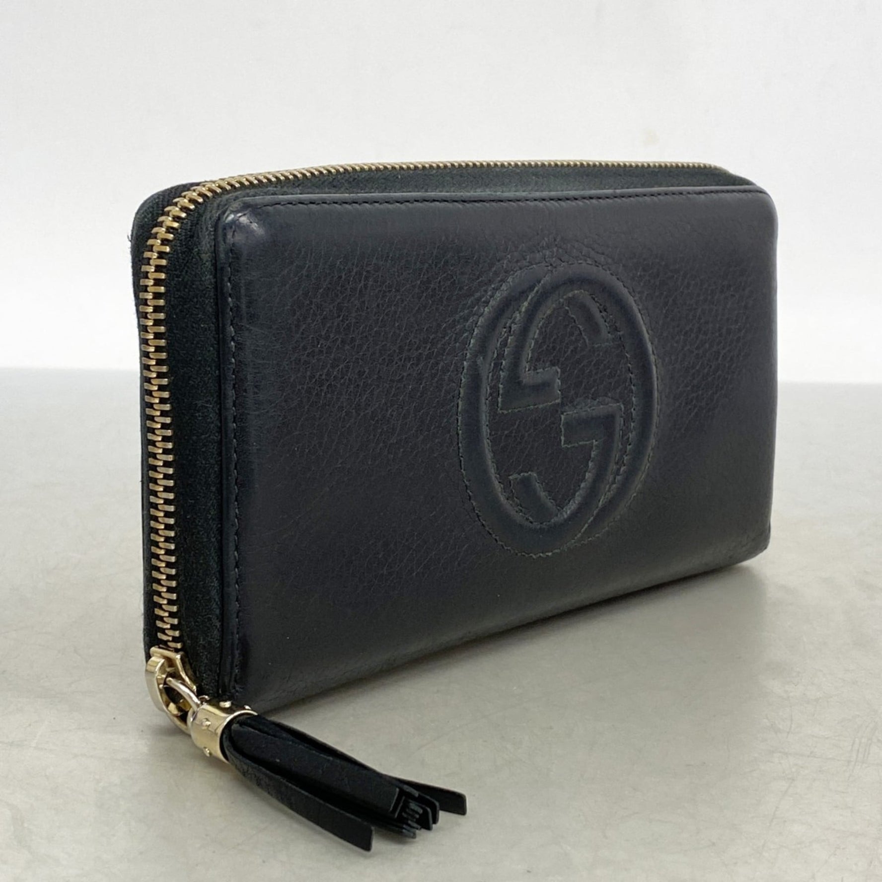 Gucci Soho Long Wallet Leather Champagne Men's