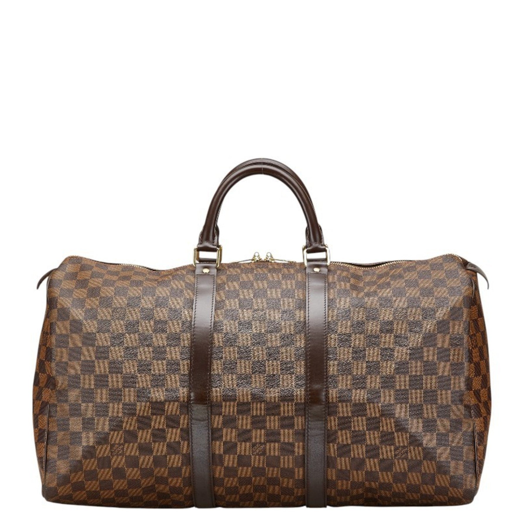 Louis Vuitton Damier Keepall 50 Boston Bag/Travel Bag PVC Leather